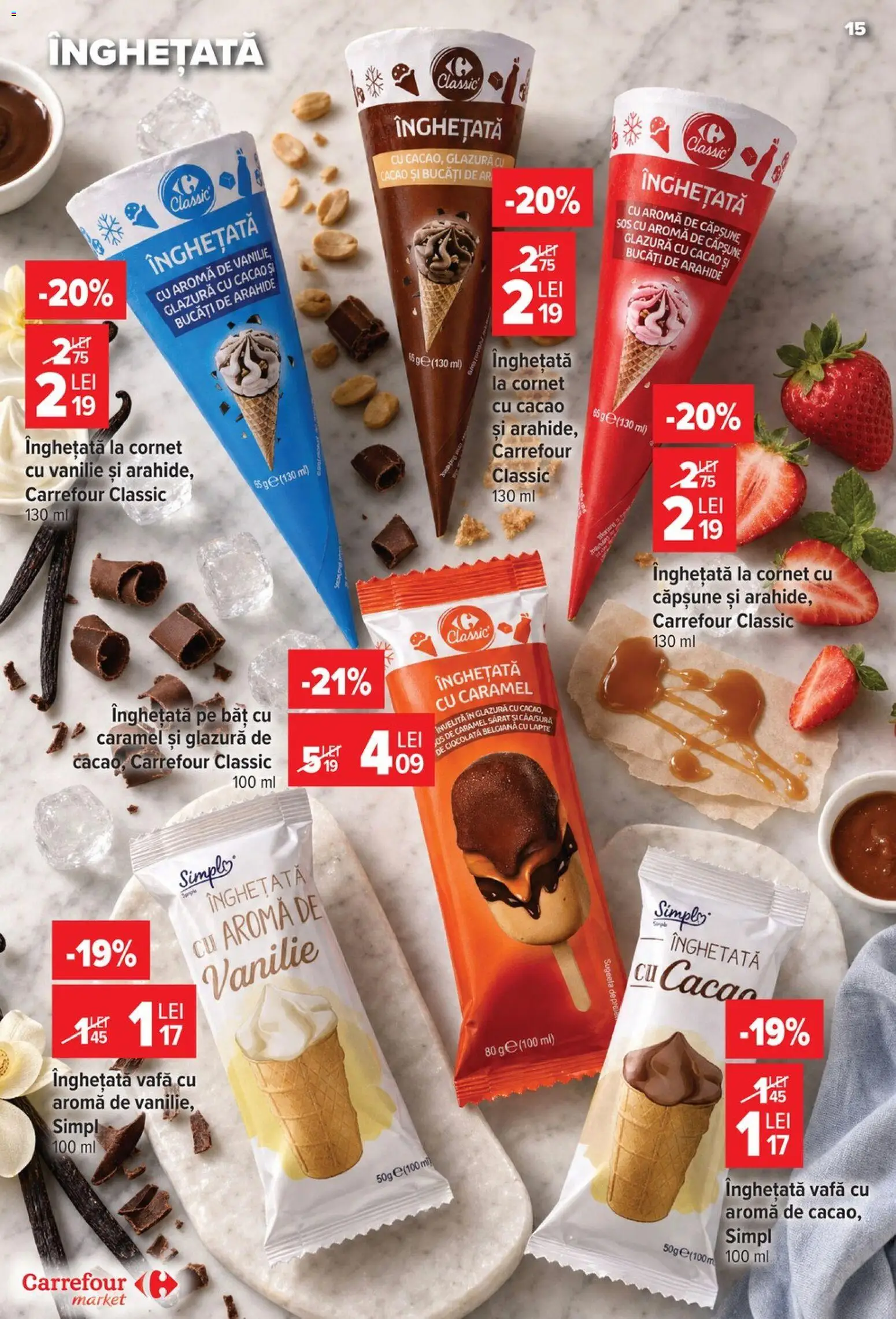 Catalog Carrefour 8 - 13 Iulie 2026 | Pagina 16 | Produse: Lapte, Cacao, Înghețată, Sos