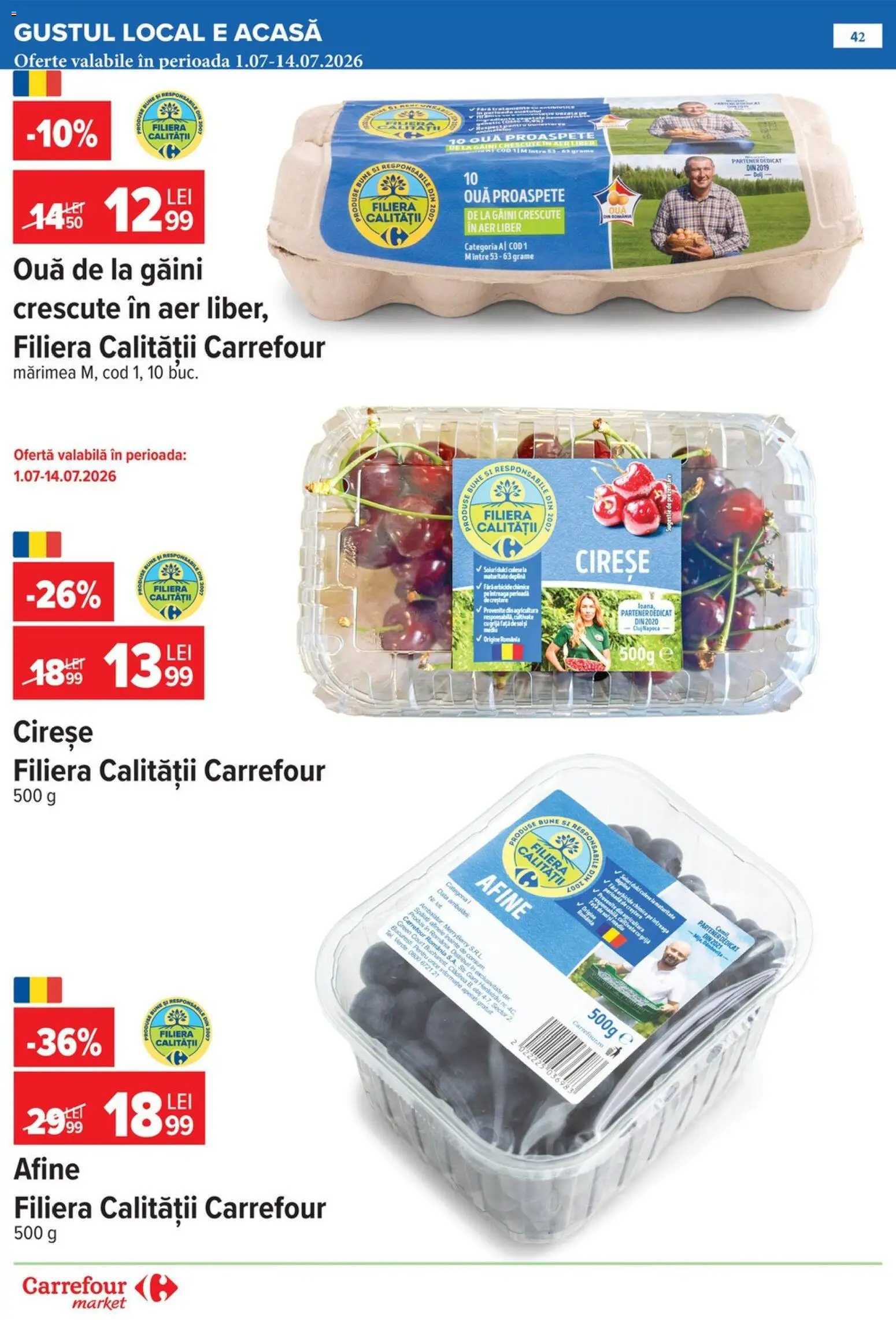 Catalog Carrefour 8 - 13 Iulie 2026 | Pagina 43 | Produse: Afine, Ouă, Cireșe