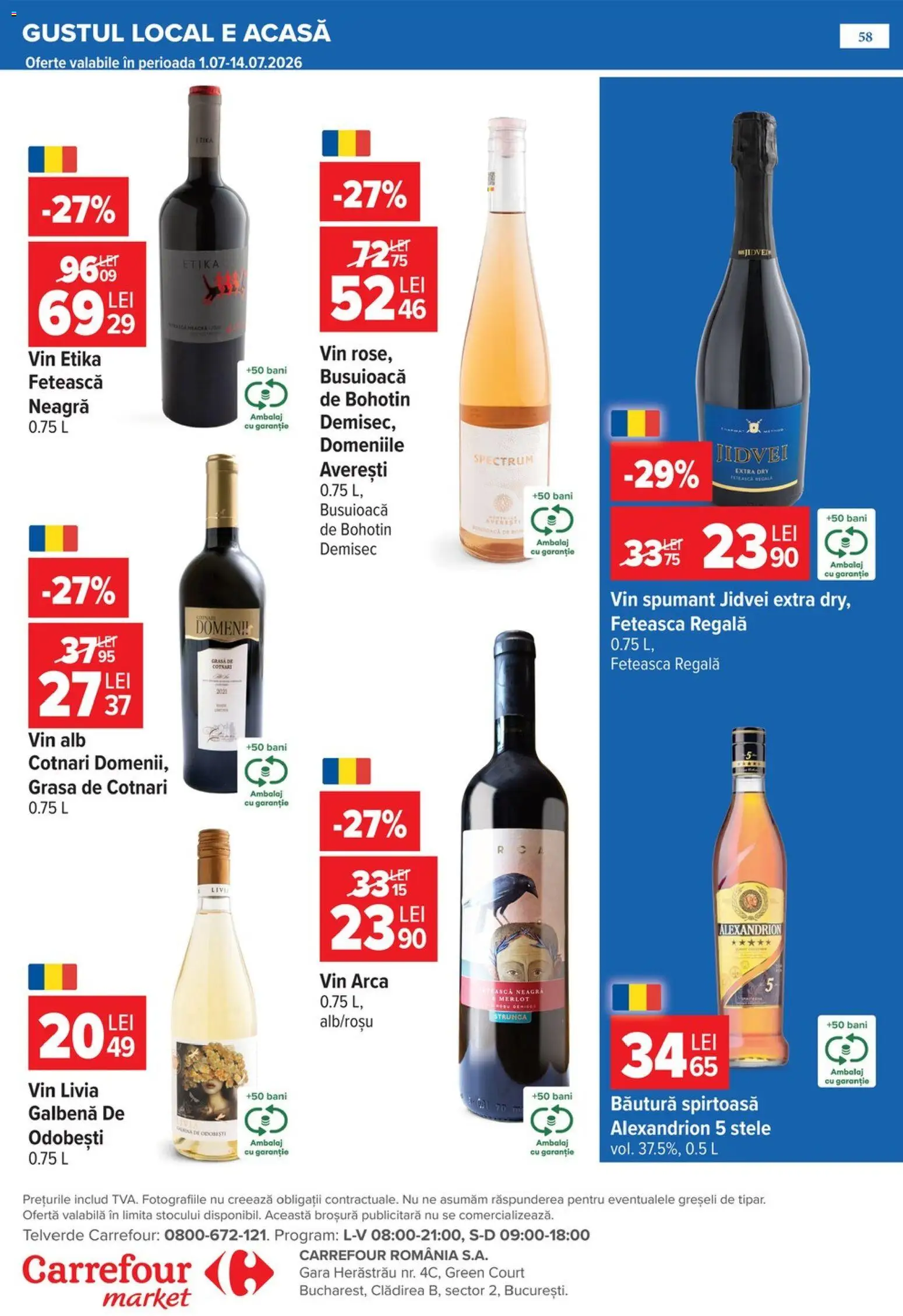 Catalog Carrefour 8 - 13 Iulie 2026 | Pagina 59 | Produse: Vin