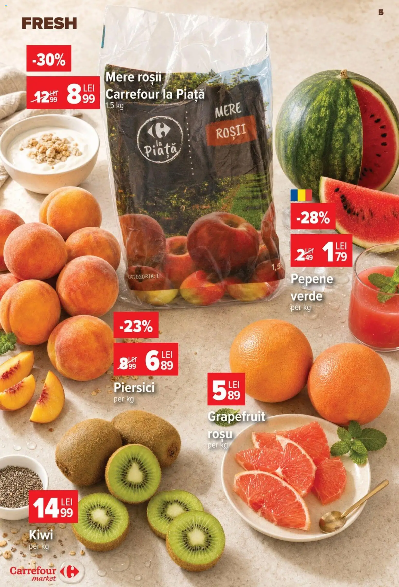 Catalog Carrefour 8 - 13 Iulie 2026 | Pagina 6 | Produse: Pepene Verde, Mere, Roșii, Kiwi