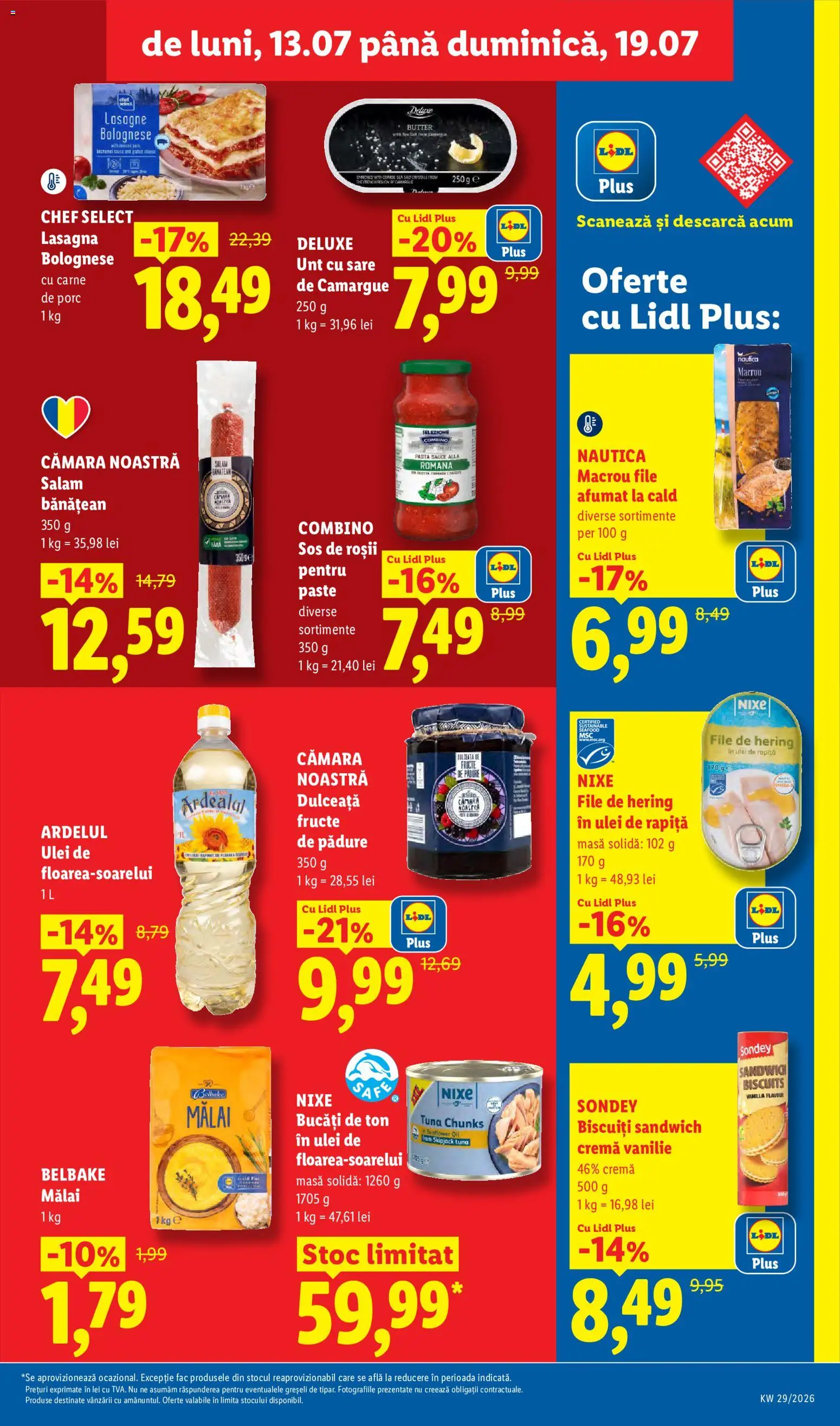 Catalog LIDL 13 - 18 Iulie 2026 | Pagina 13 | Produse: Brokoli, Salam, Carne De Porc, Paste