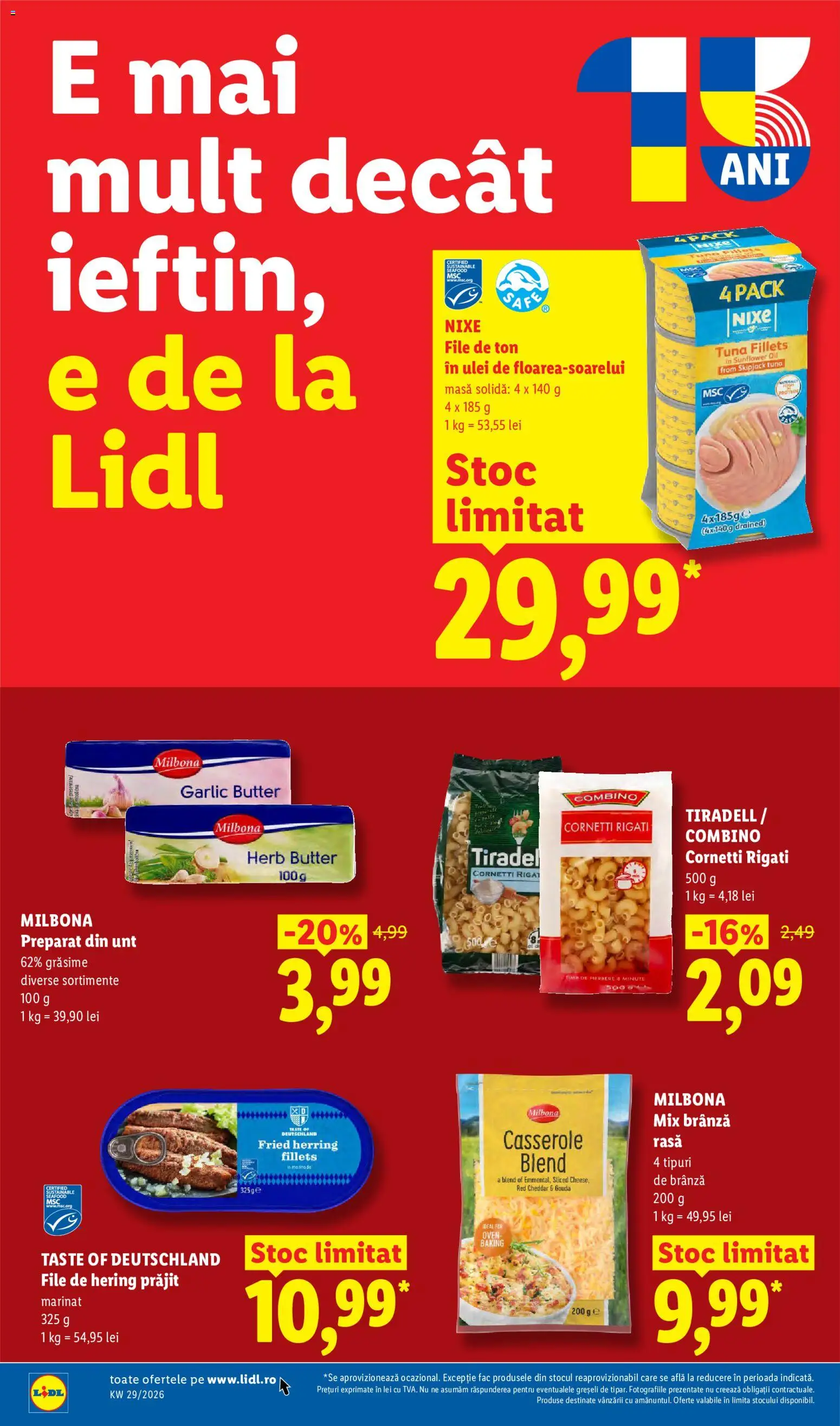 Catalog LIDL 13 - 18 Iulie 2026 | Pagina 14 | Produse: Masă, Unt, Brânză, Ulei