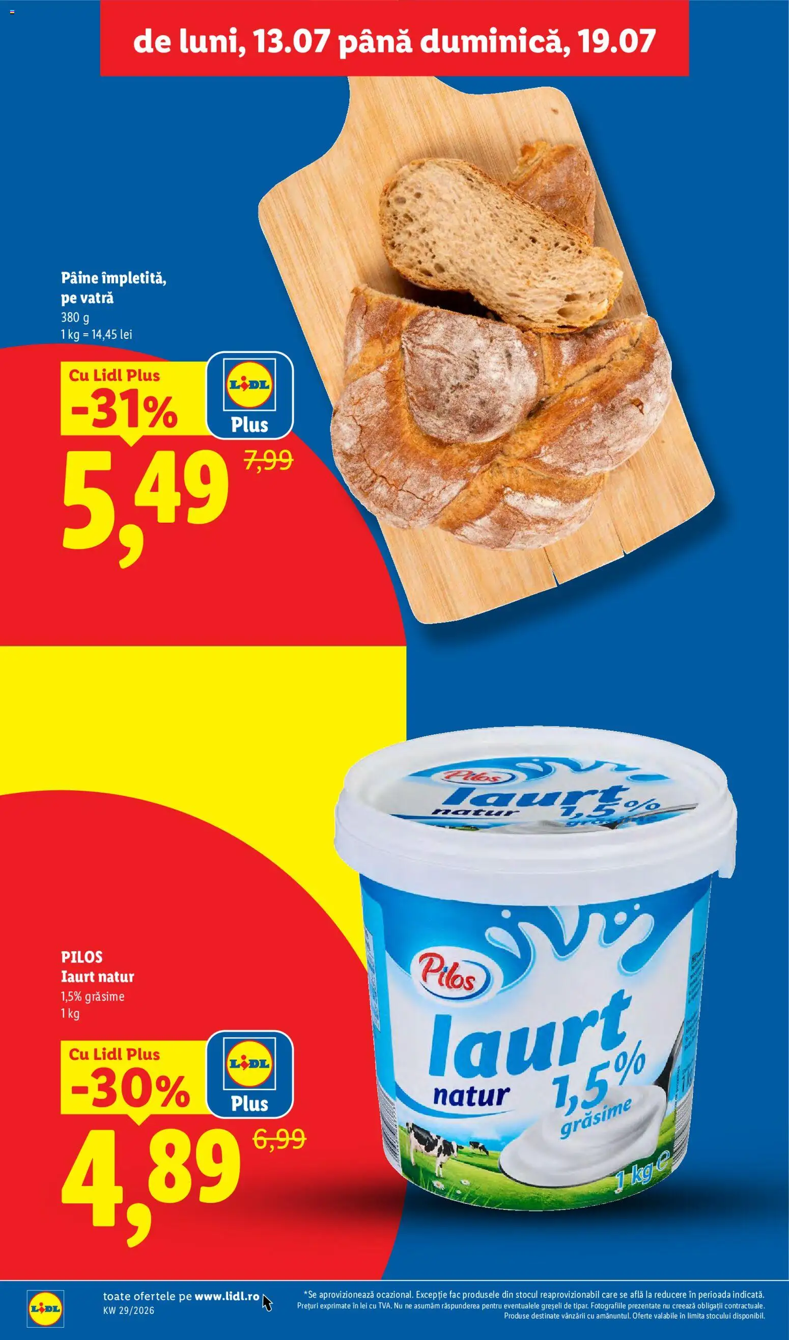 Catalog LIDL 13 - 18 Iulie 2026 | Pagina 2 | Produse: Toplar, Iaurt, Pâine