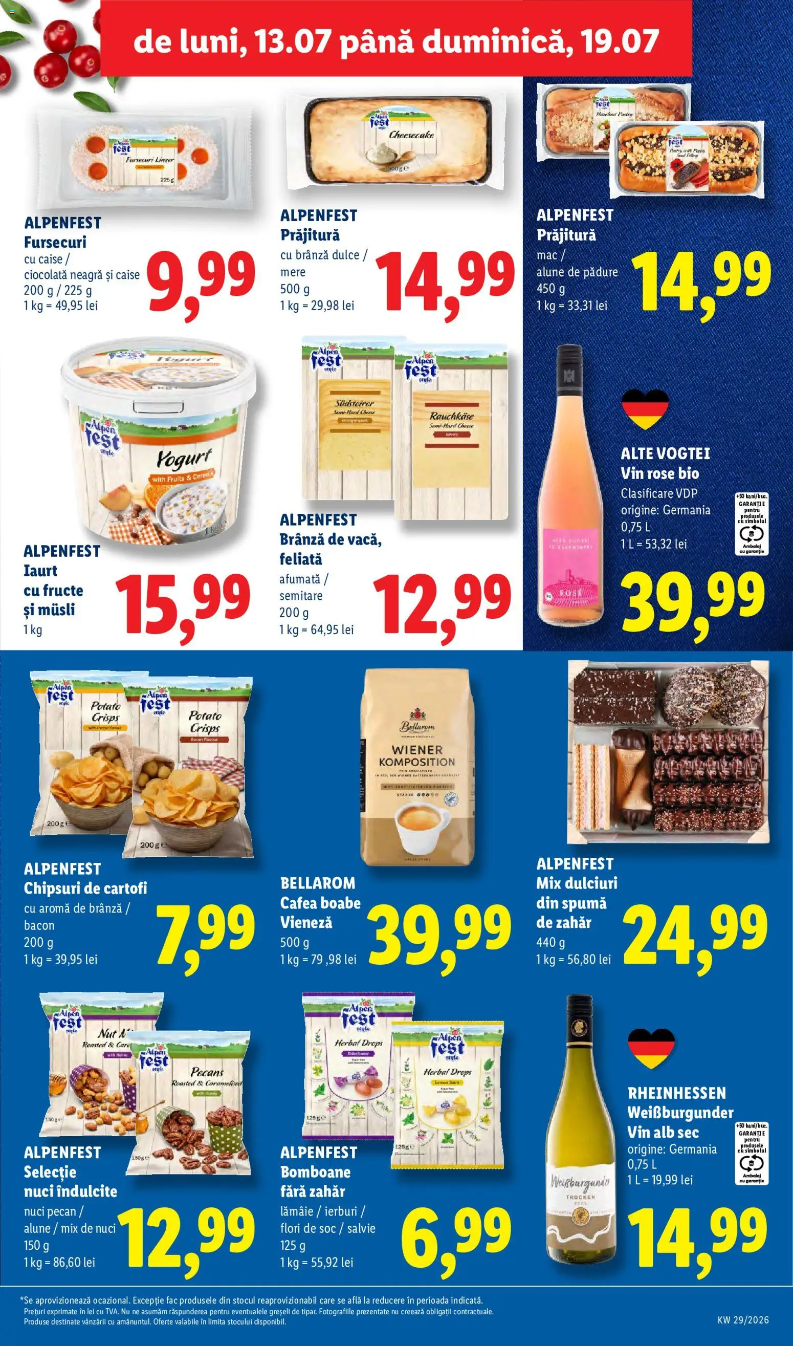 Catalog LIDL 13 - 18 Iulie 2026 | Pagina 27 | Produse: Brânză, Iaurt, Vin, Fructe