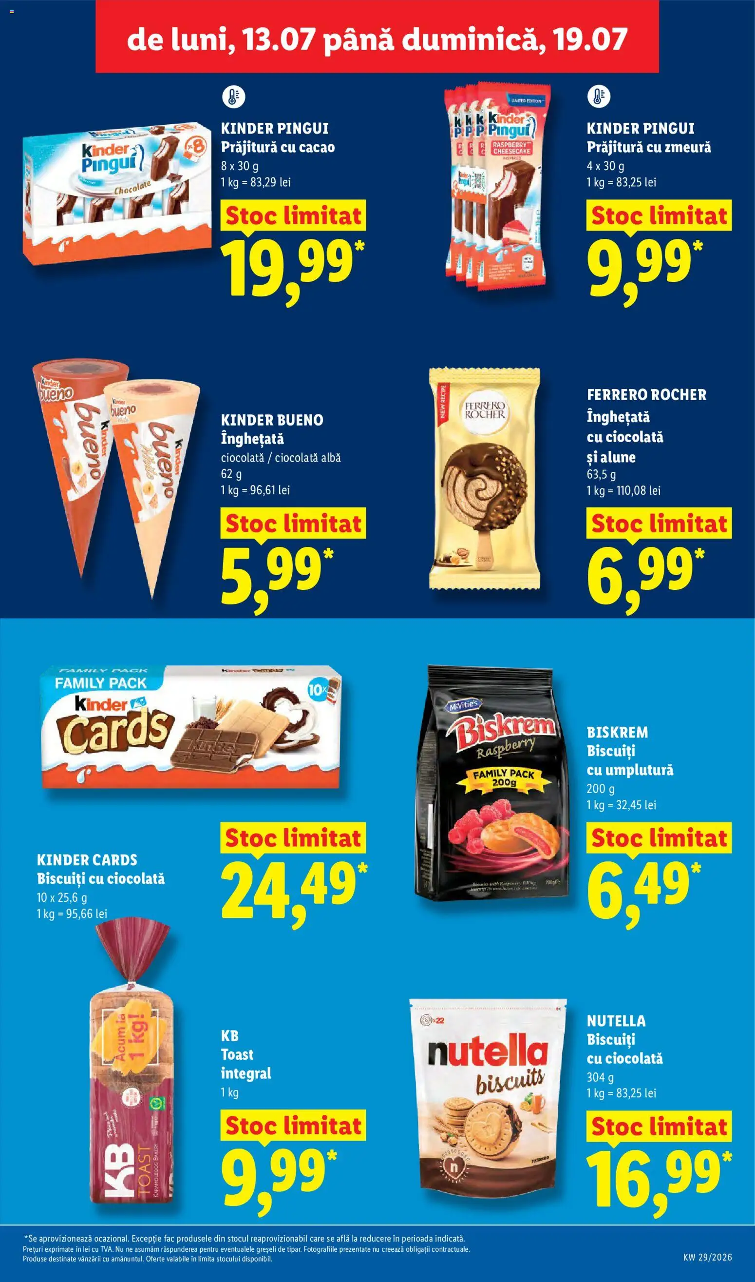 Catalog LIDL 13 - 18 Iulie 2026 | Pagina 29 | Produse: Zmeură, Alune, Biscuiți, Înghețată