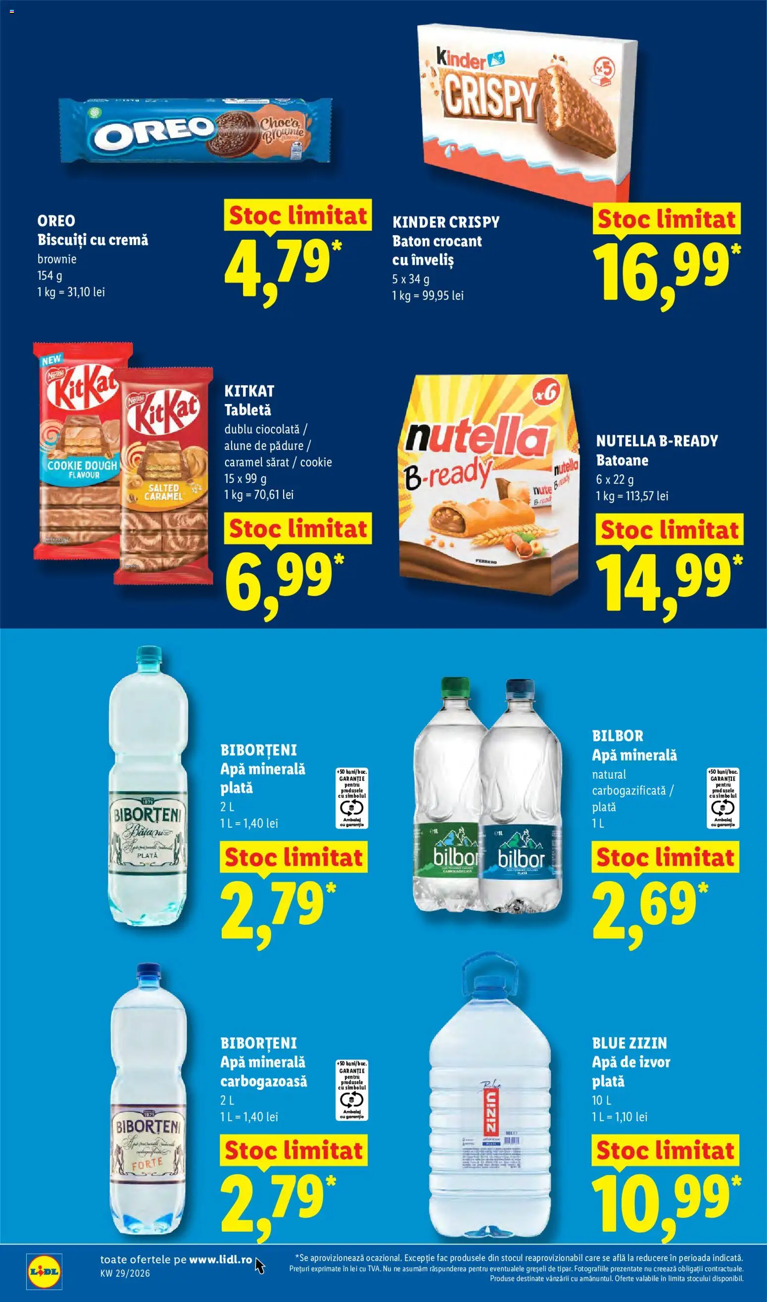 Catalog LIDL 13 - 18 Iulie 2026 | Pagina 30 | Produse: Yazı tahtası kalemi, Alune, Biscuiți, Apă