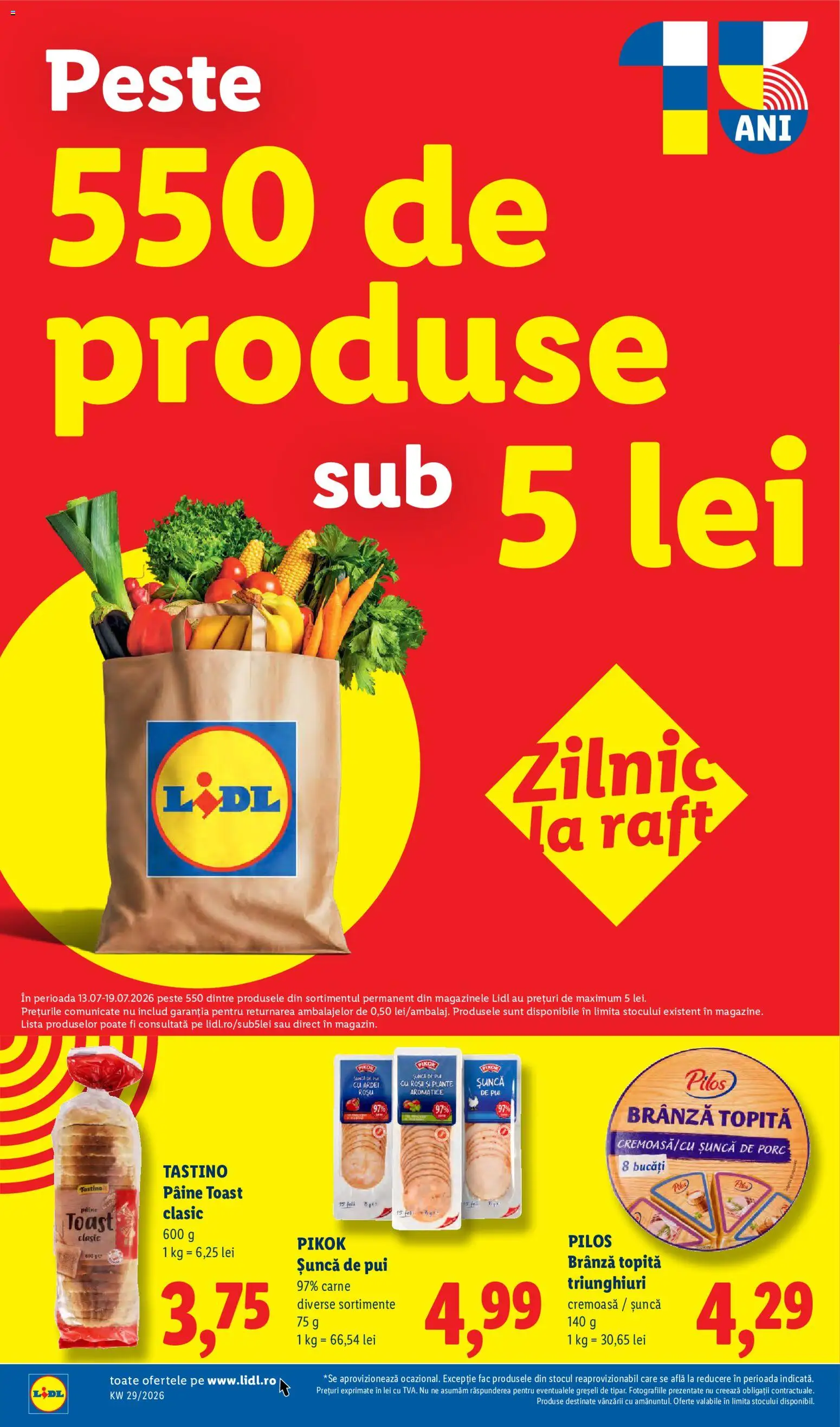 Catalog LIDL 13 - 18 Iulie 2026 | Pagina 4 | Produse: Filtre kahve makinesi, Toplar, Brânză, Șuncă