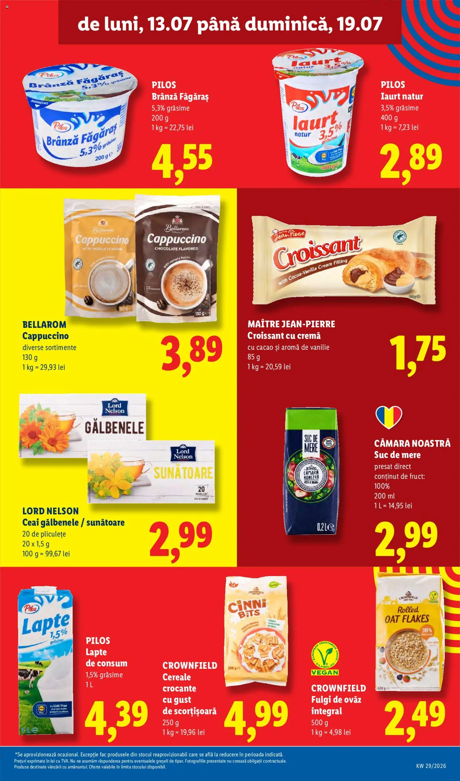 Catalog LIDL 13 - 18 Iulie 2026 | Pagina 5 | Produse: Cremă, Ceai, Cereale, Fulgi