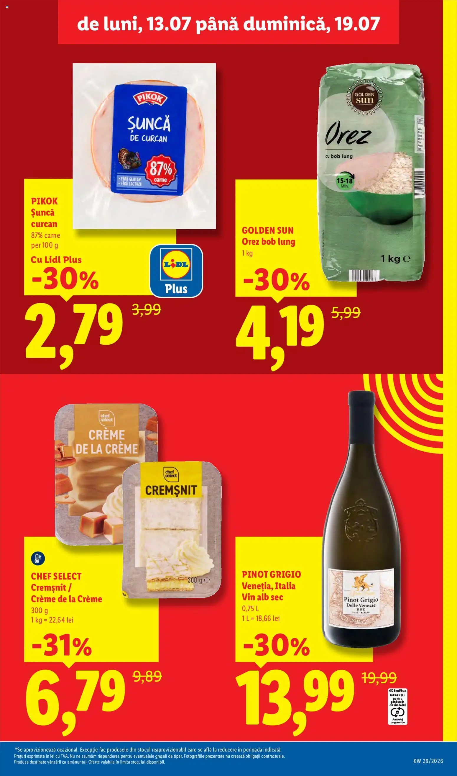 Catalog LIDL 13 - 18 Iulie 2026 | Pagina 7 | Produse: Șuncă, Vin, Orez