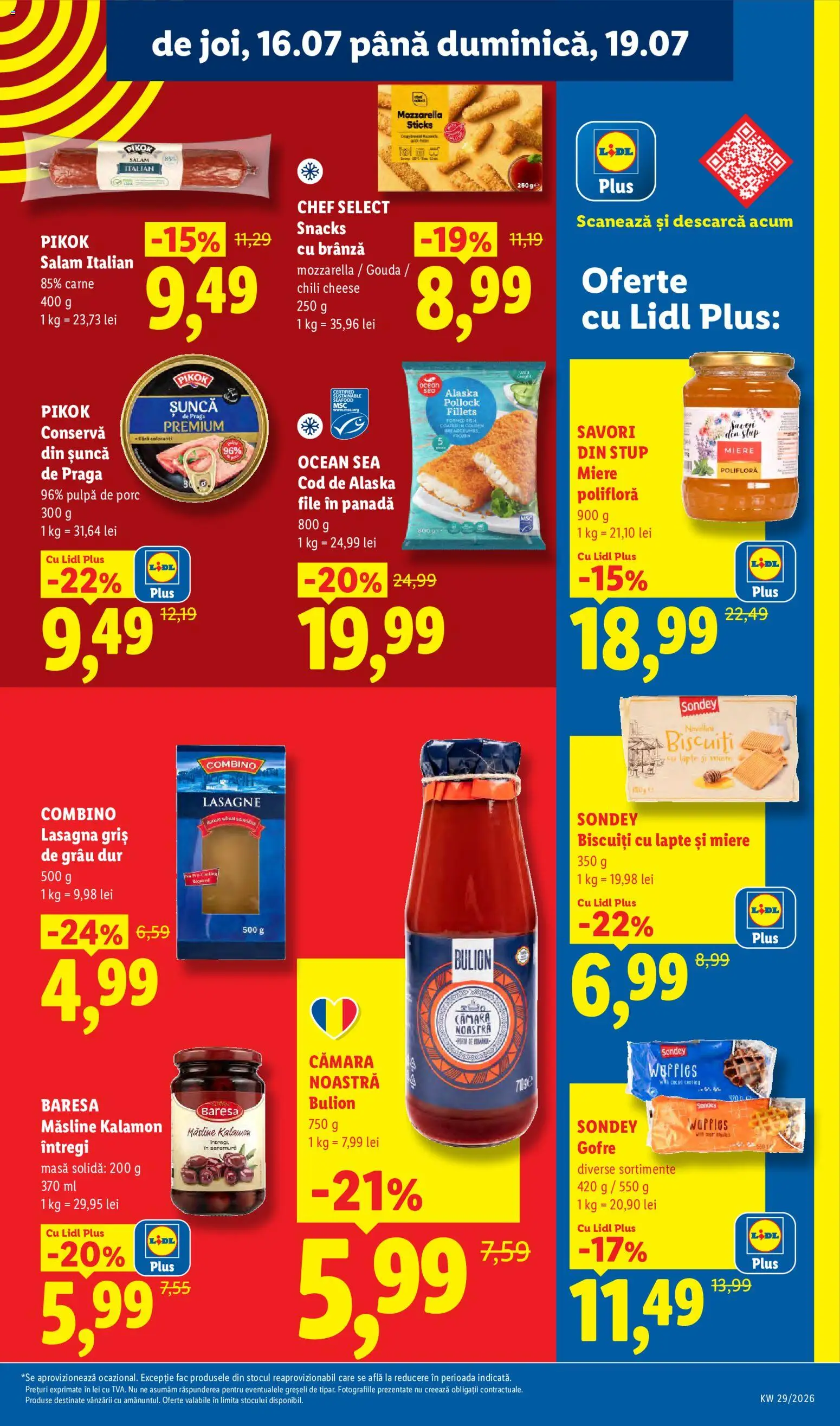 Catalog LIDL 13 - 18 Iulie 2026 | Pagina 73 | Produse: Miere polifloră, Lasagna, Măsline, Gofre