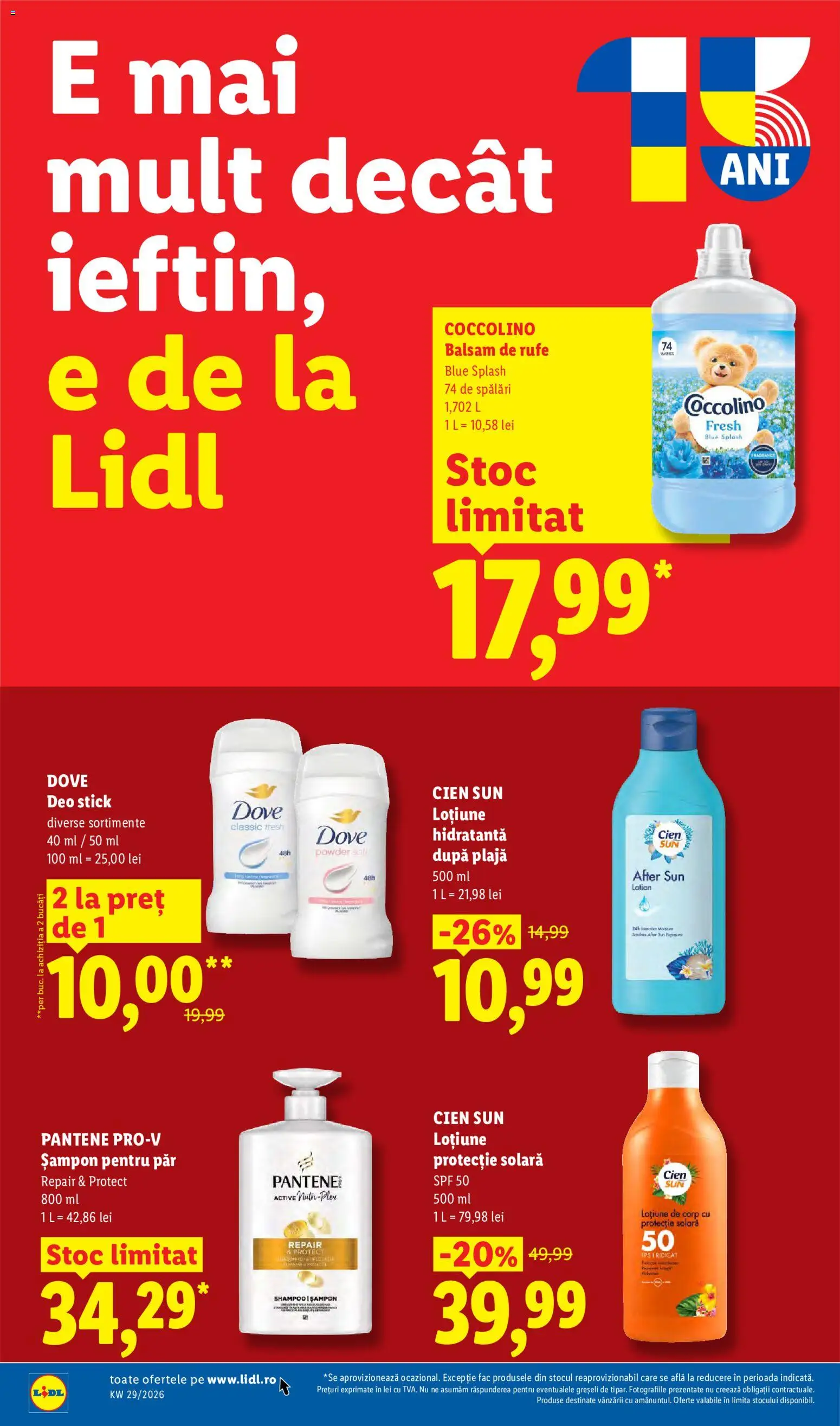 Catalog LIDL 13 - 18 Iulie 2026 | Pagina 76 | Produse: Șampon, Deodorant, Balsam de rufe, Loțiune protecție solară