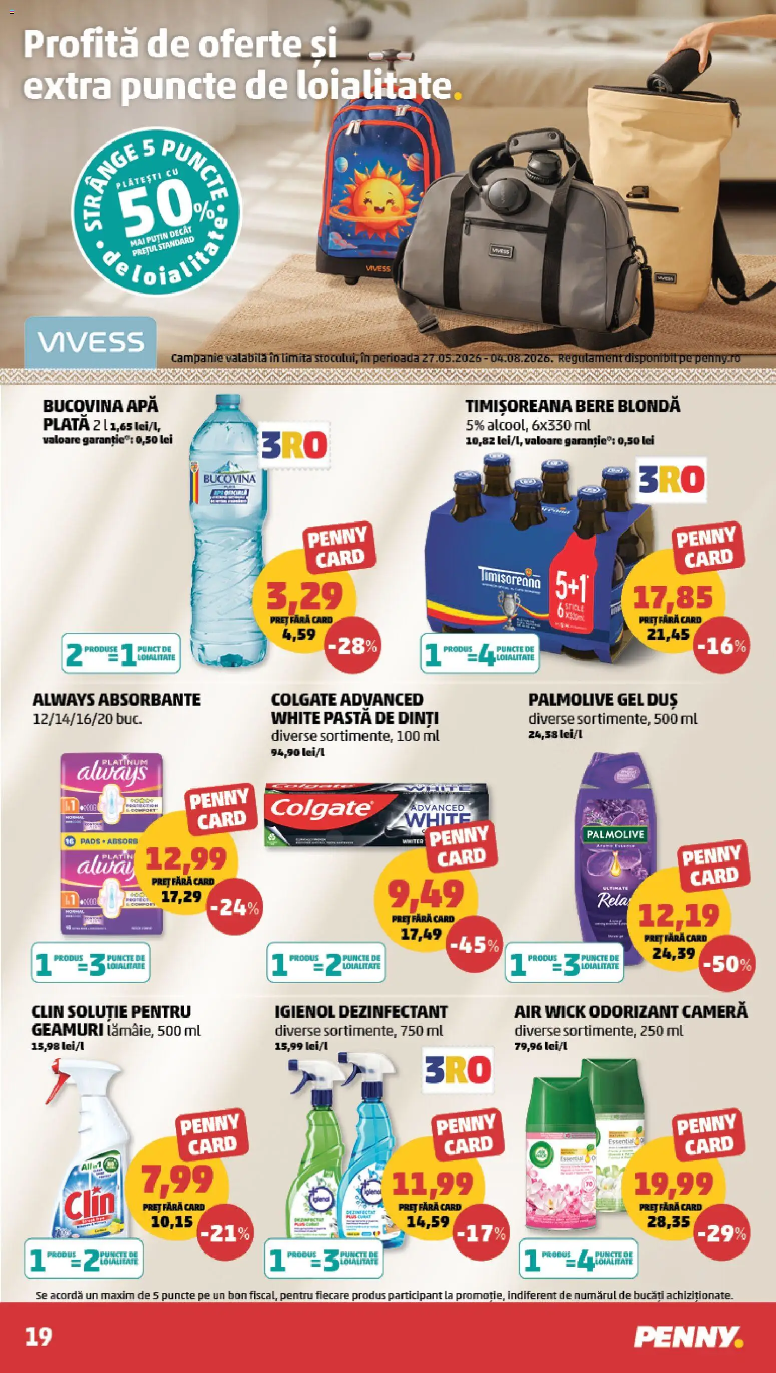 Catalog PENNY Market 8 - 13 Iulie 2026 | Pagina 19 | Produse: Duș, Bere, Absorbante, Apă