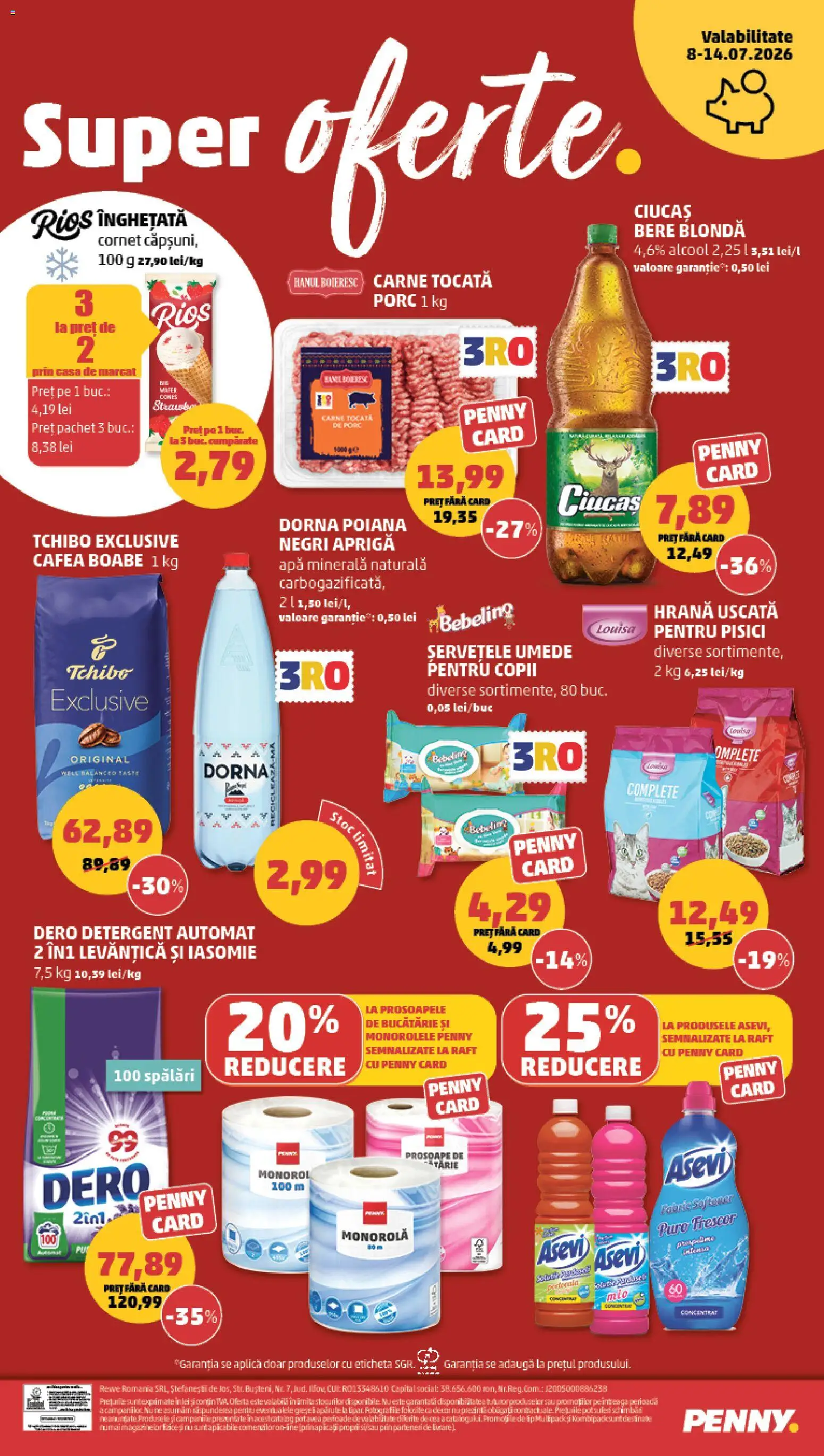 Catalog PENNY Market 8 - 13 Iulie 2026 | Pagina 20 | Produse: Kedi Ödül Oyuncakları, Yazı tahtası kalemi, Raft, Carne tocată