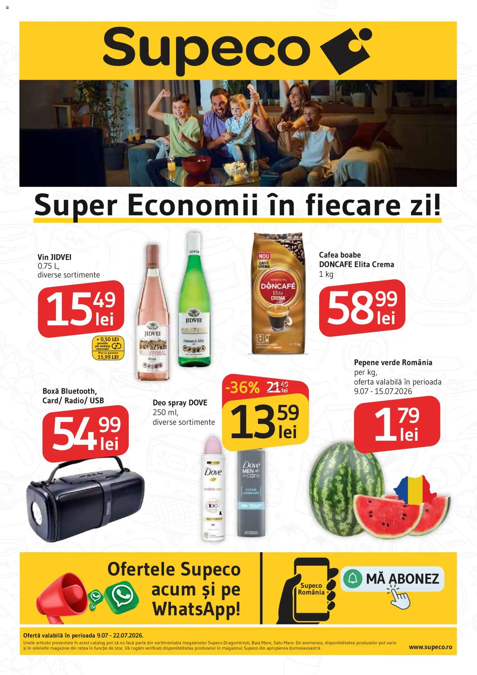 Catalog Supeco 9 - 21 Iulie 2026 | Pagina 1 | Produse: Usb, Cremă, Cafea, Vin
