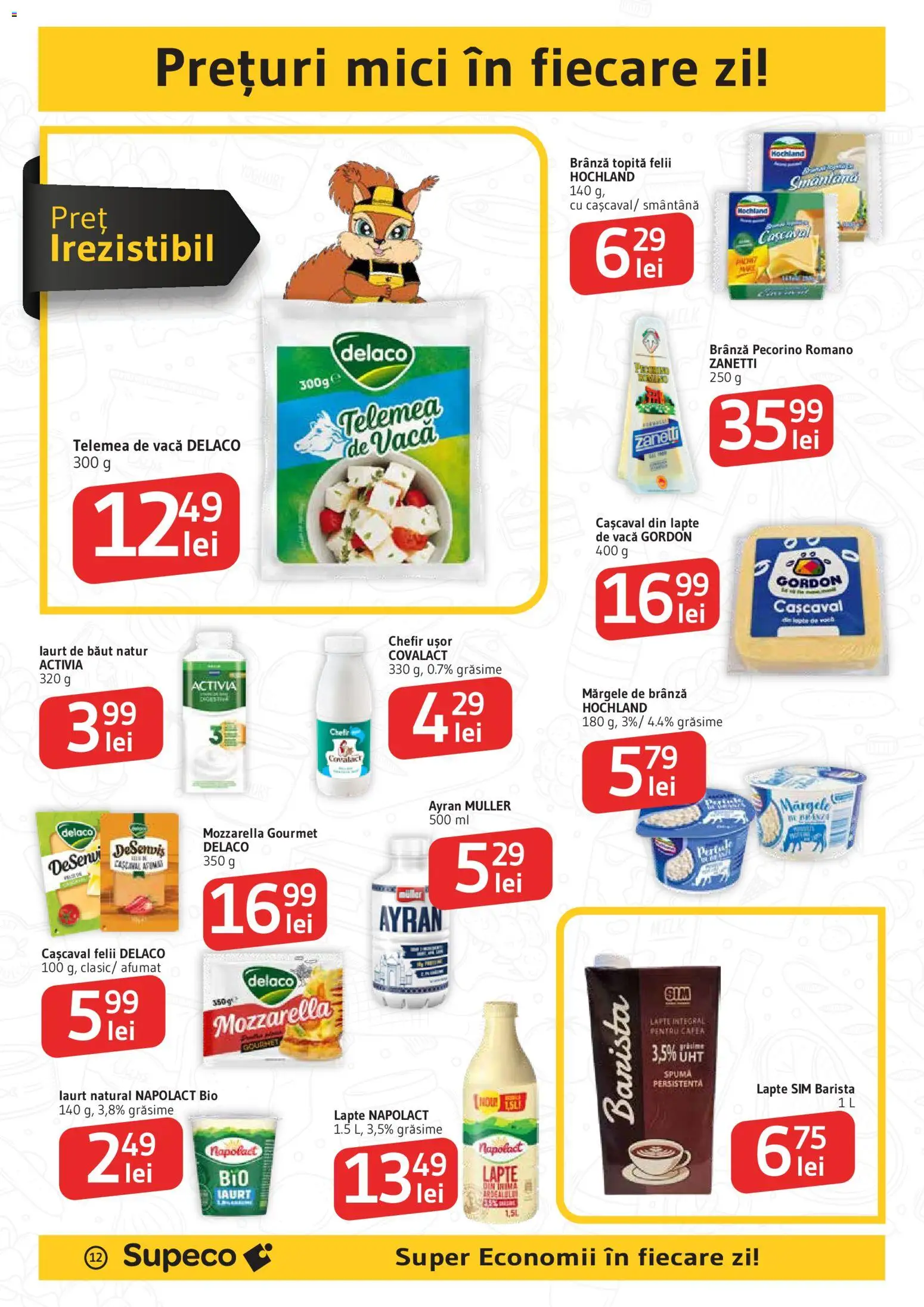 Catalog Supeco 9 - 21 Iulie 2026 | Pagina 12 | Produse: Şerit ödül, Cașcaval, Mozzarella, Smântână
