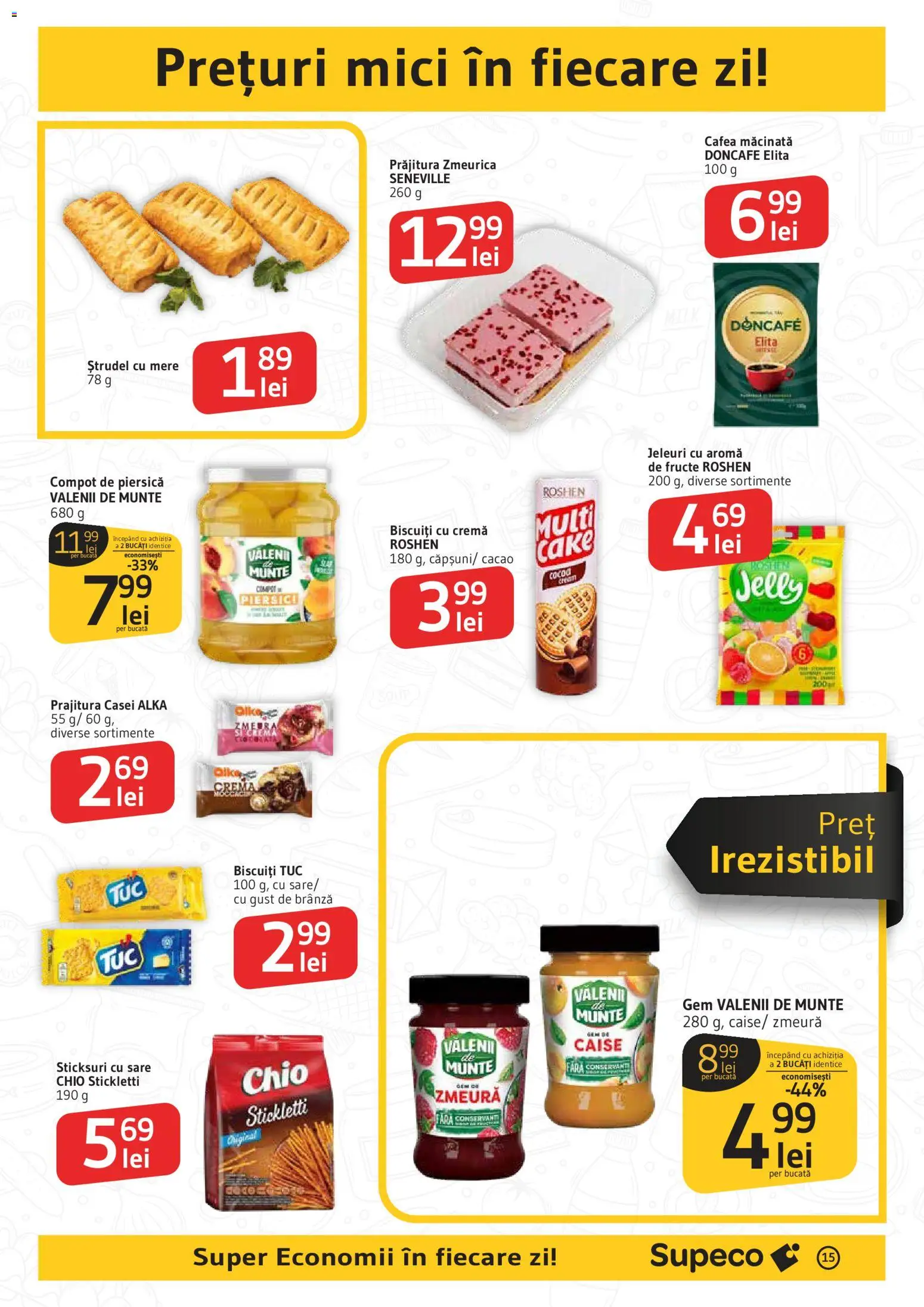 Catalog Supeco 9 - 21 Iulie 2026 | Pagina 15 | Produse: Prăjitură, Brânză, Cremă, Compot