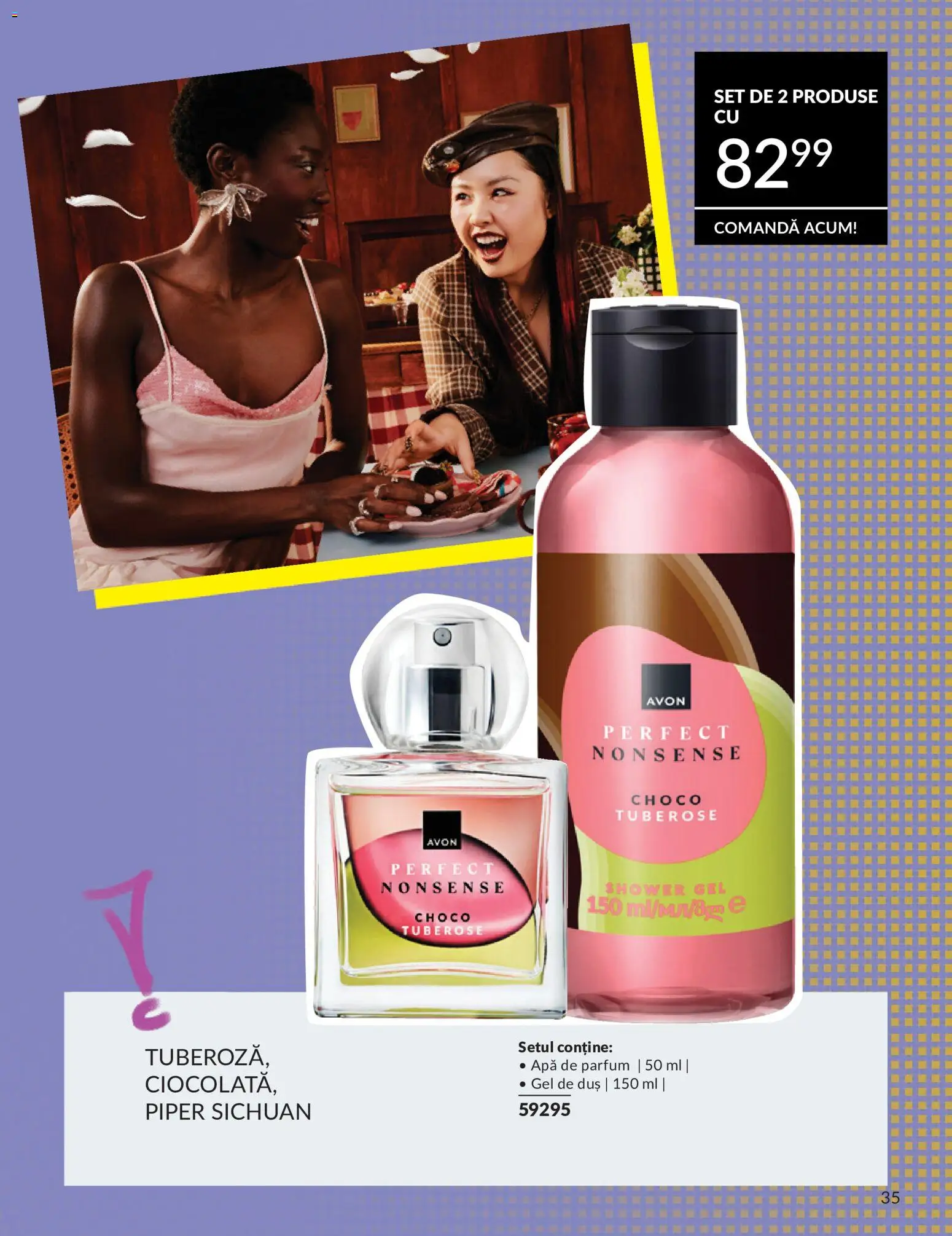 Catalog Avon 9 - 30 Iulie 2026 | Pagina 35 | Produse: Parfum, Gel de duș, Apă, Piper