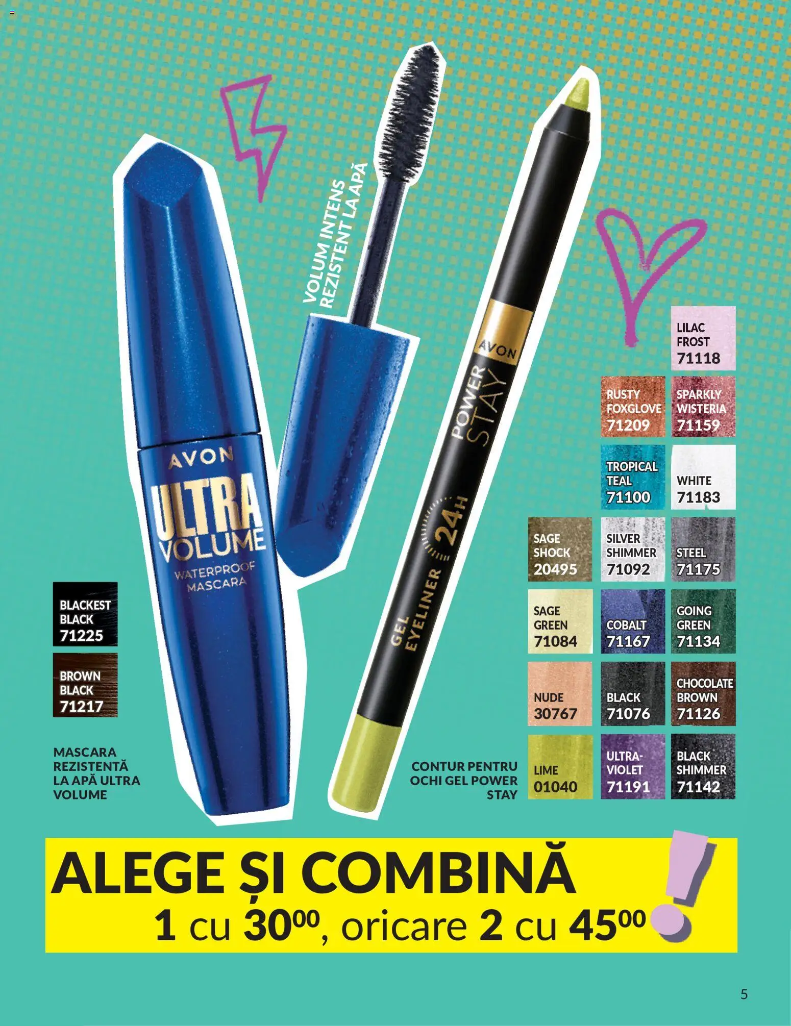 Catalog Avon 9 - 30 Iulie 2026 | Pagina 5 | Produse: Lime, Mascara, Apă