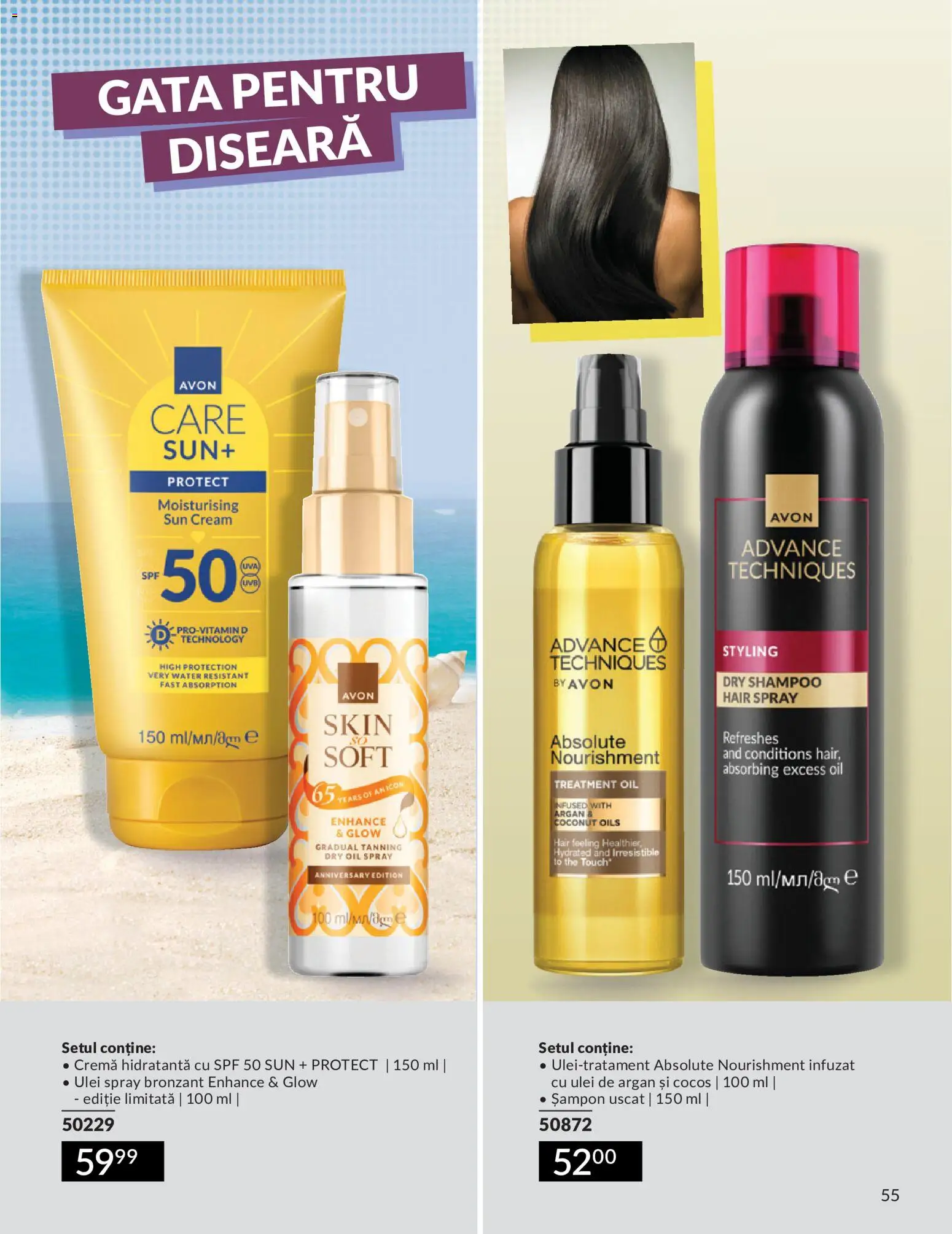 Catalog Avon 9 - 30 Iulie 2026 | Pagina 55 | Produse: Arapsaçı, Șampon, Cremă, Șampon uscat