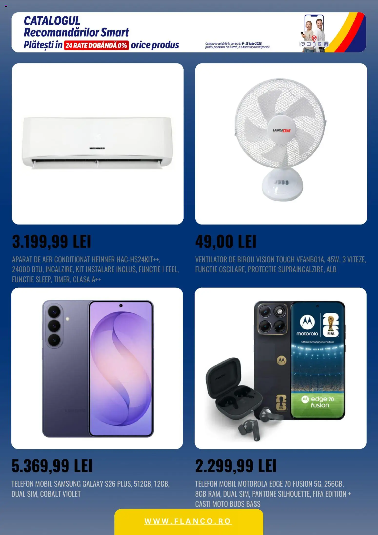 Catalog Flanco 9 - 14 Iulie 2026 | Pagina 4 | Produse: Telefon, Căști, Aer Condiționat, Ventilator