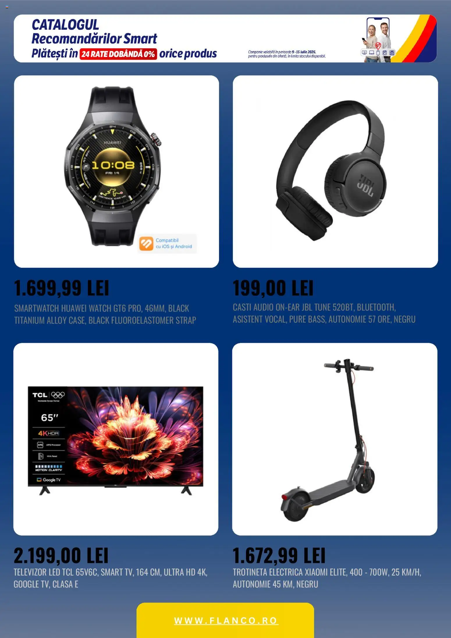 Catalog Flanco 9 - 14 Iulie 2026 | Pagina 5 | Produse: Trotinetă electrică, Căști, Smartwatch, Babak