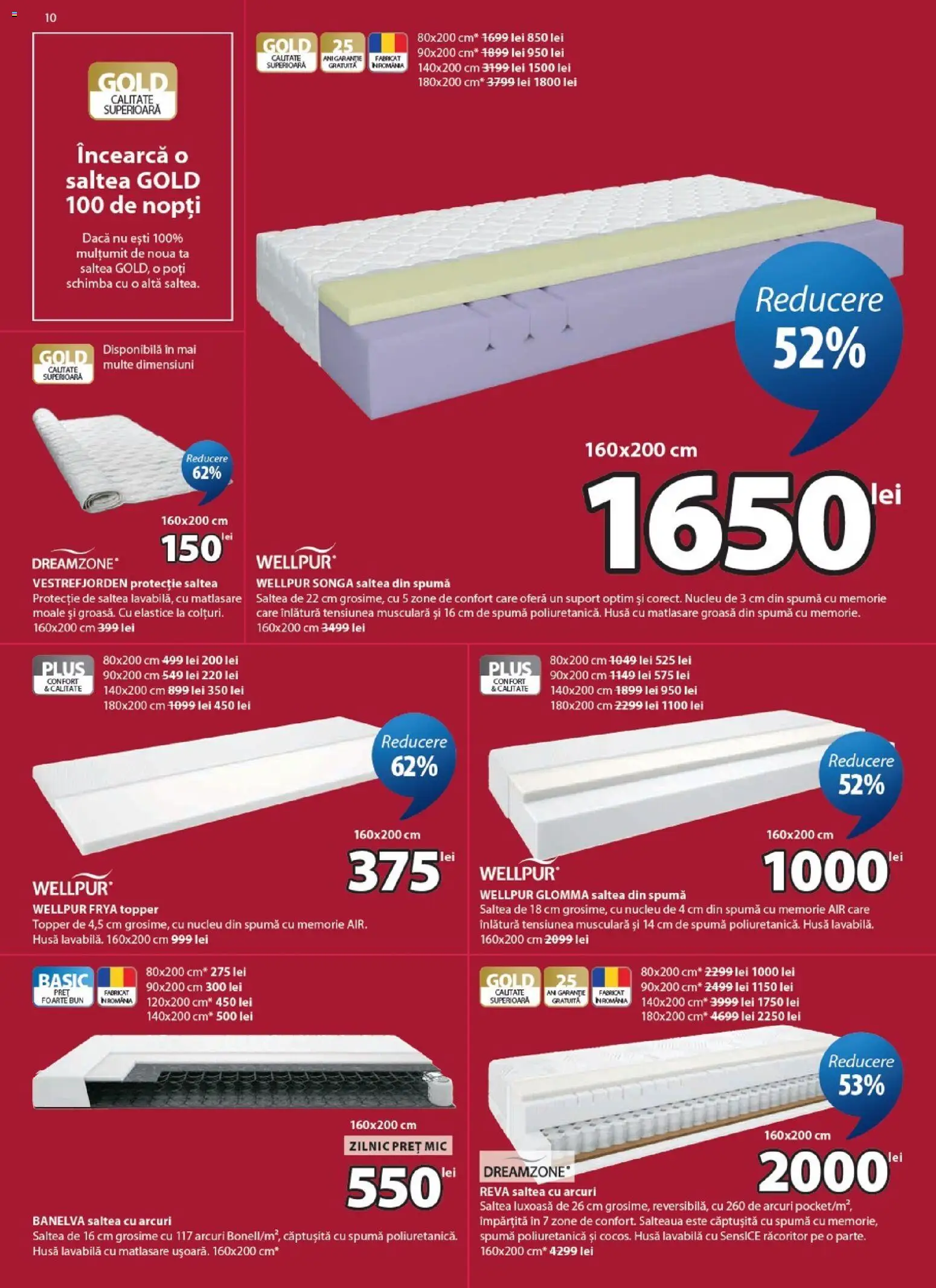 Catalog JYSK 9 - 24 Iulie 2026 | Pagina 10 | Produse: Memorie, Saltea, Topper, Türk kahvesi öğütme değirmeni