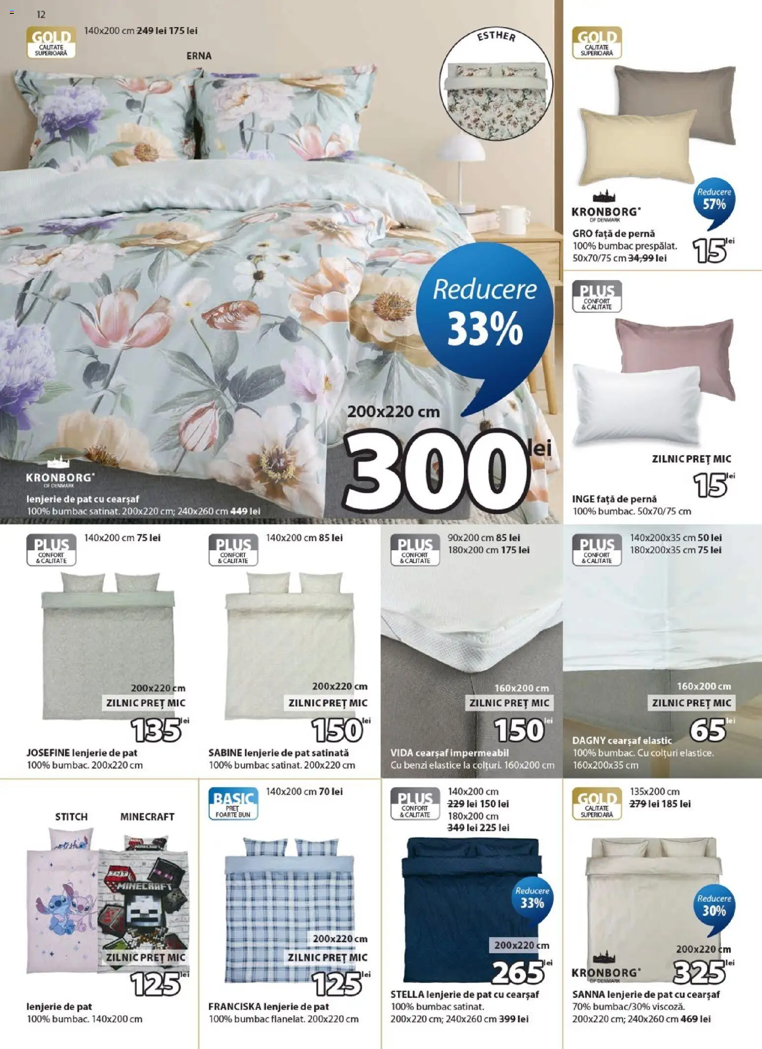 Catalog JYSK 9 - 24 Iulie 2026 | Pagina 12 | Produse: Pat, Lenjerie de pat, Pernă, Față de pernă