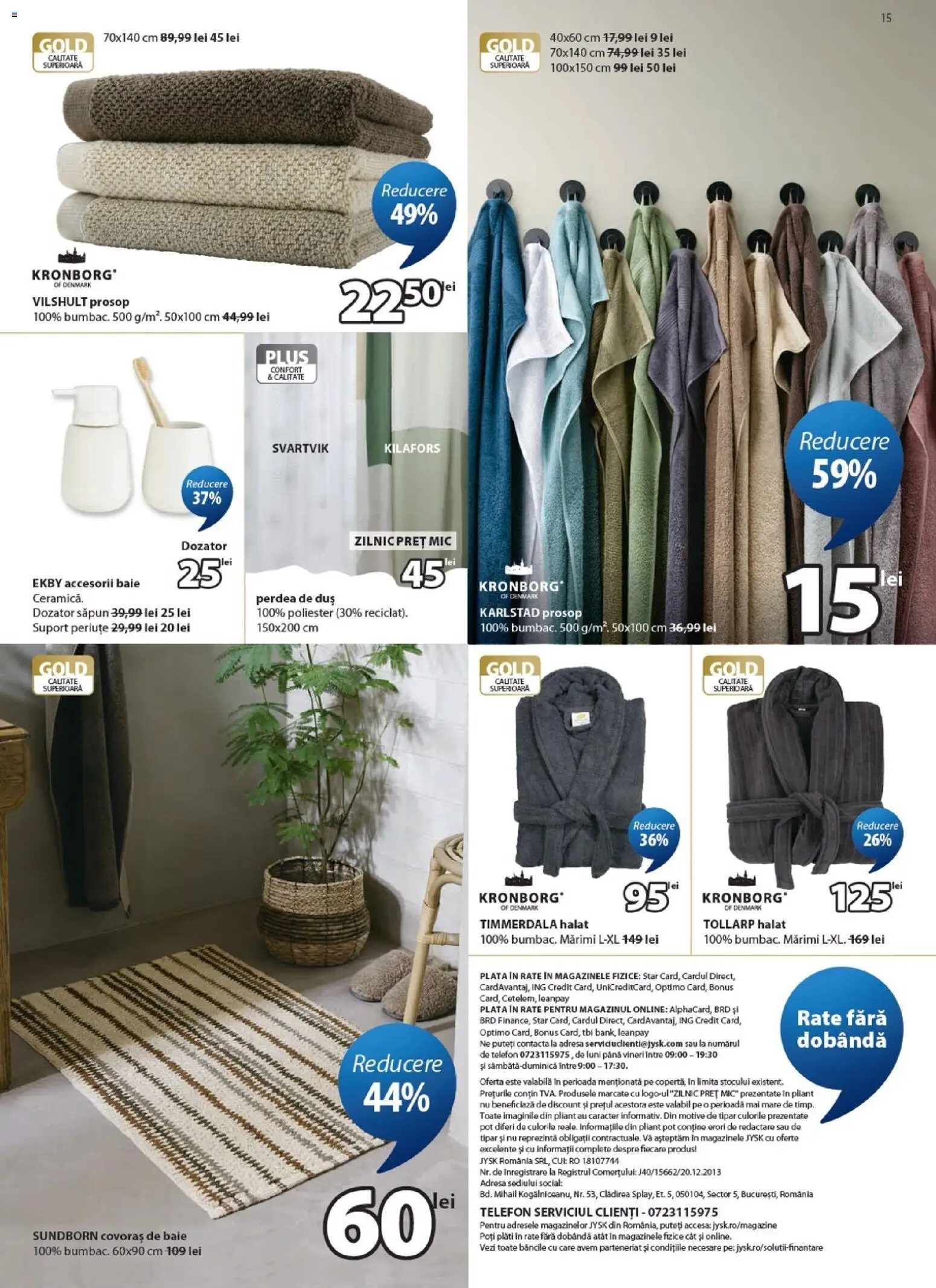 Catalog JYSK 9 - 24 Iulie 2026 | Pagina 15 | Produse: Telefon, Perdea, Covoraș de baie, Săpun