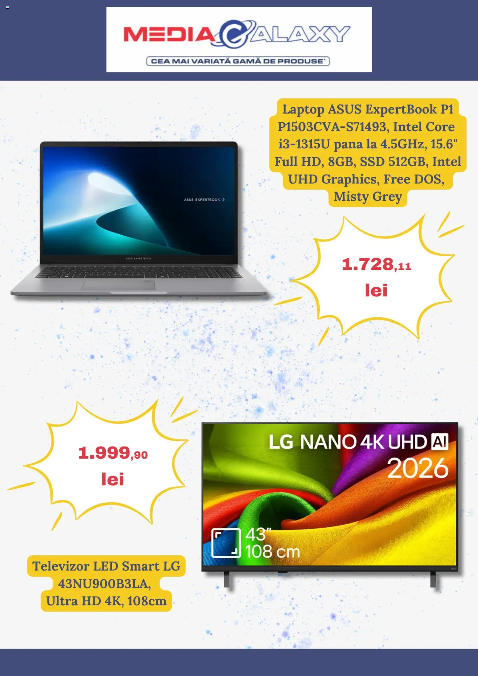 Catalog Media Galaxy 9 - 21 Iulie 2026 | Pagina 3 | Produse: Laptop, Vestiyer, Televizor, Babak