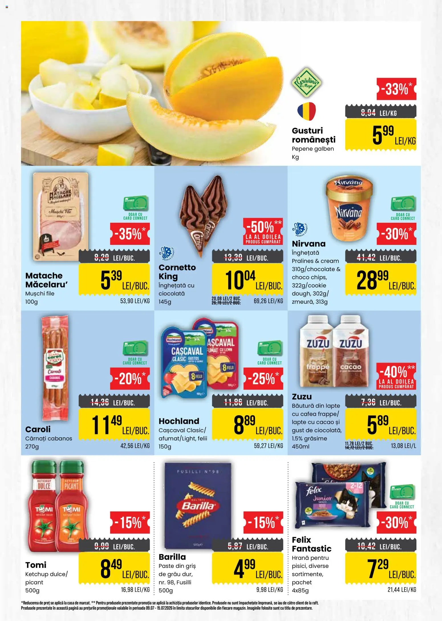 Catalog Mega Image 9 - 14 Iulie 2026 | Pagina 2 | Produse: Lapte, Ketchup, Cacao, Înghețată