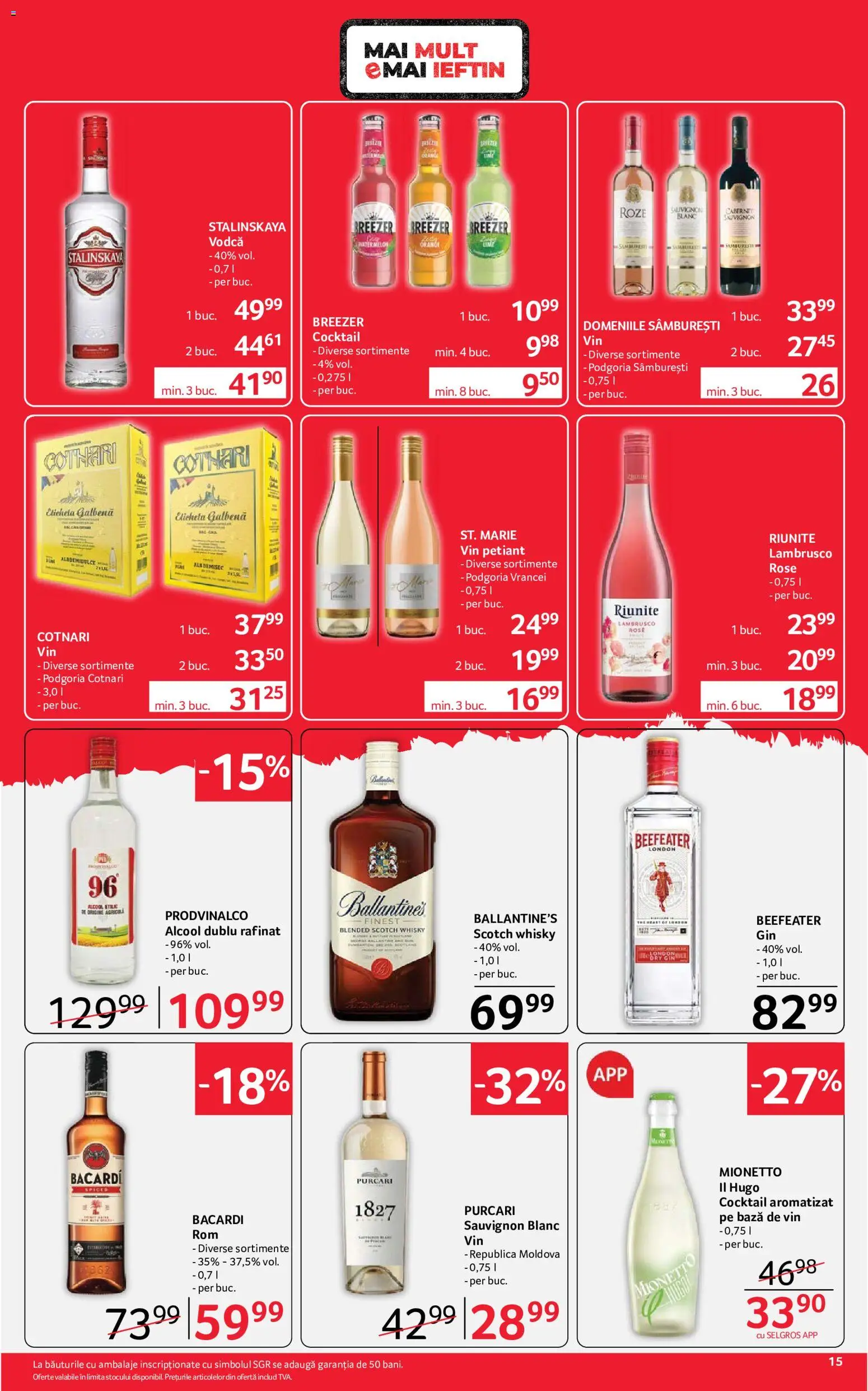 Catalog Selgros 10 - 22 Iulie 2026 | Pagina 15 | Produse: Su ısıtıcı, Vin, Cocktail