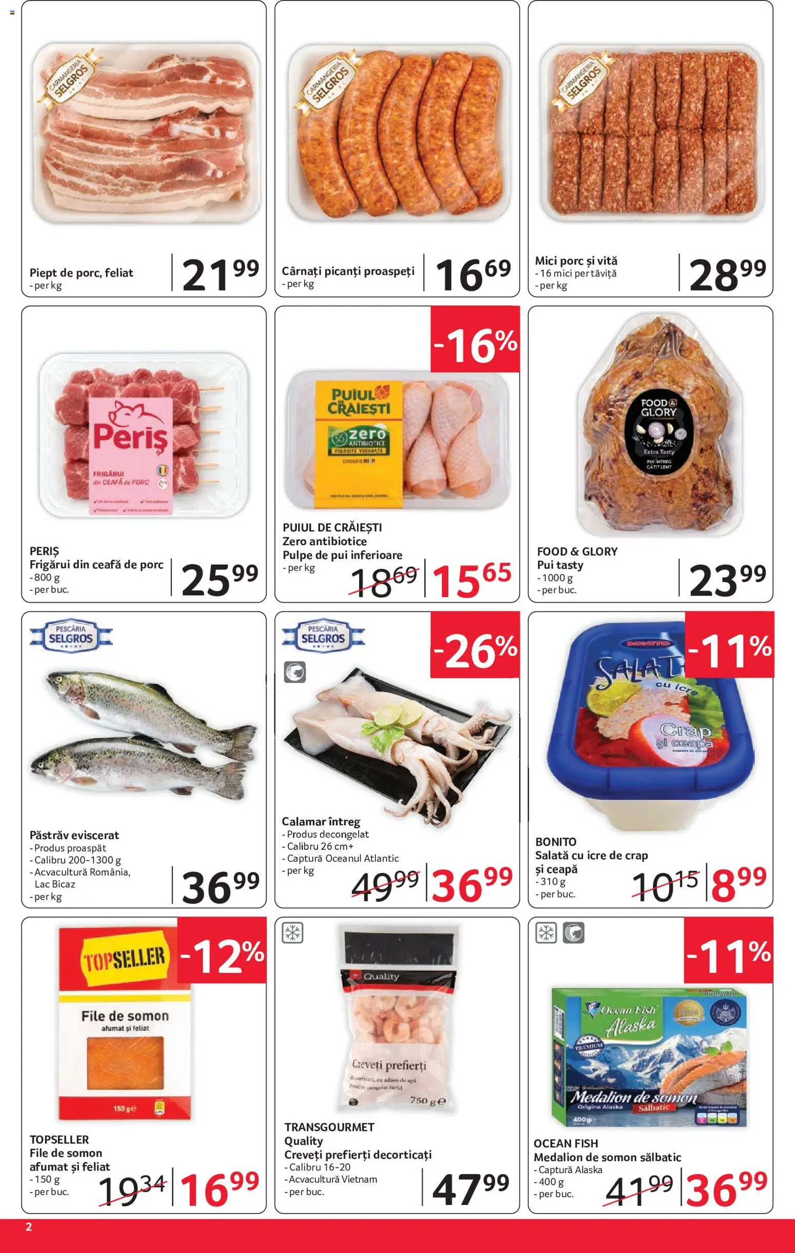 Catalog Selgros 10 - 22 Iulie 2026 | Pagina 2 | Produse: Hacıyatmaz Kedi Oyuncağı, Salată cu icre, Salată, Cârnați