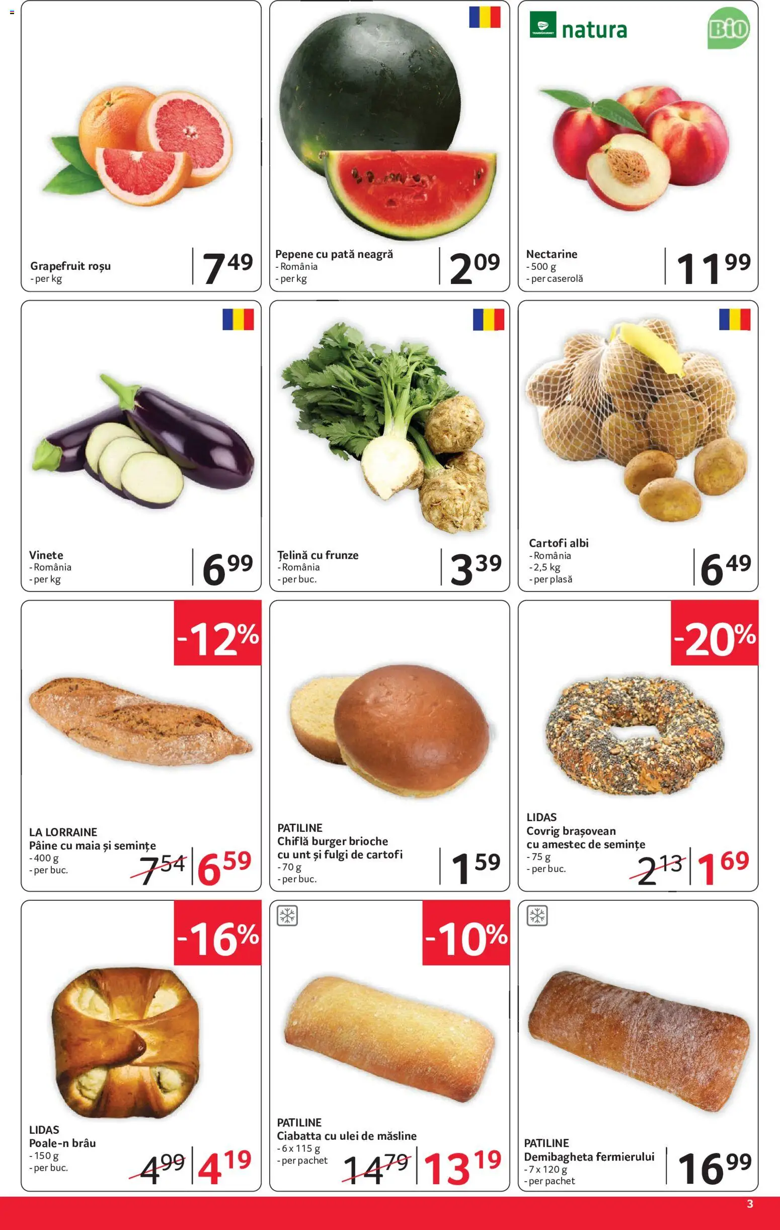 Catalog Selgros 10 - 22 Iulie 2026 | Pagina 3 | Produse: Țelină, Chiflă, Fulgi, Burger