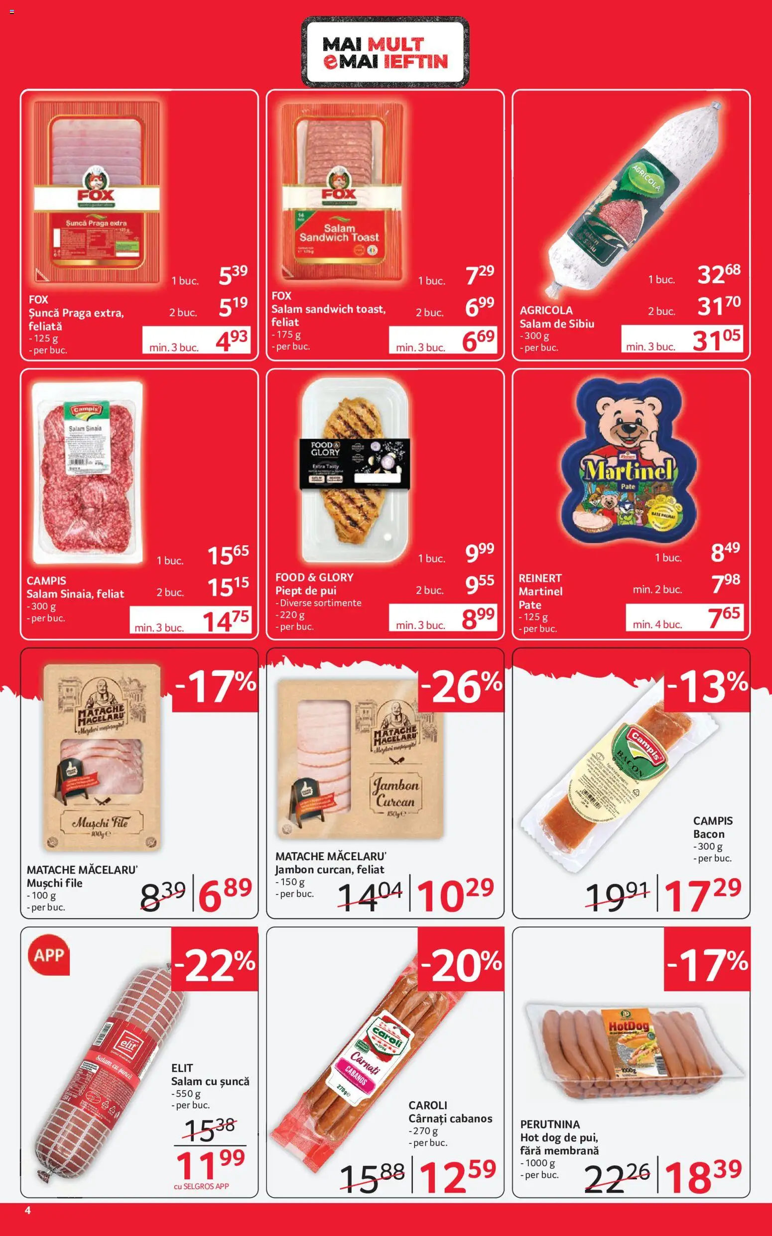Catalog Selgros 10 - 22 Iulie 2026 | Pagina 4 | Produse: Hacıyatmaz Kedi Oyuncağı, Bacon, Șuncă, Cârnați
