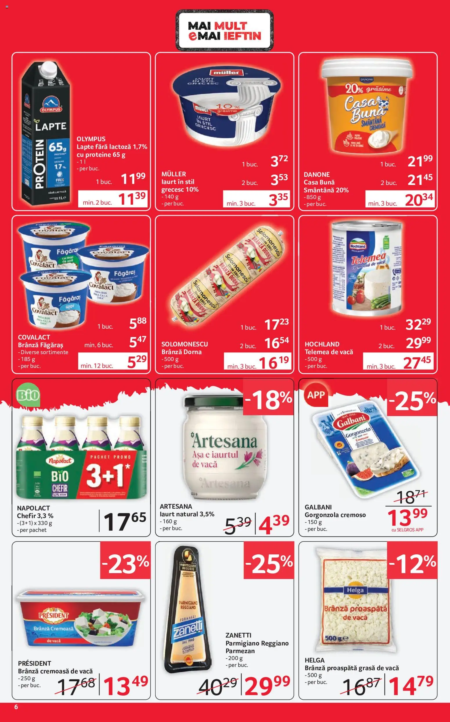 Catalog Selgros 10 - 22 Iulie 2026 | Pagina 6 | Produse: Masaüstü kılıfı, Iaurt, Gorgonzola, Parmezan