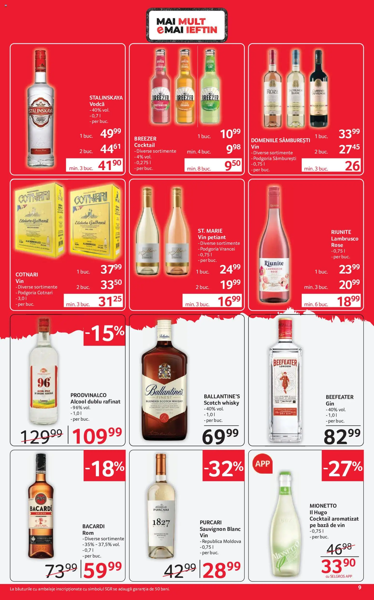 Catalog Selgros 10 - 22 Iulie 2026 | Pagina 9 | Produse: Su ısıtıcı, Vin, Cocktail