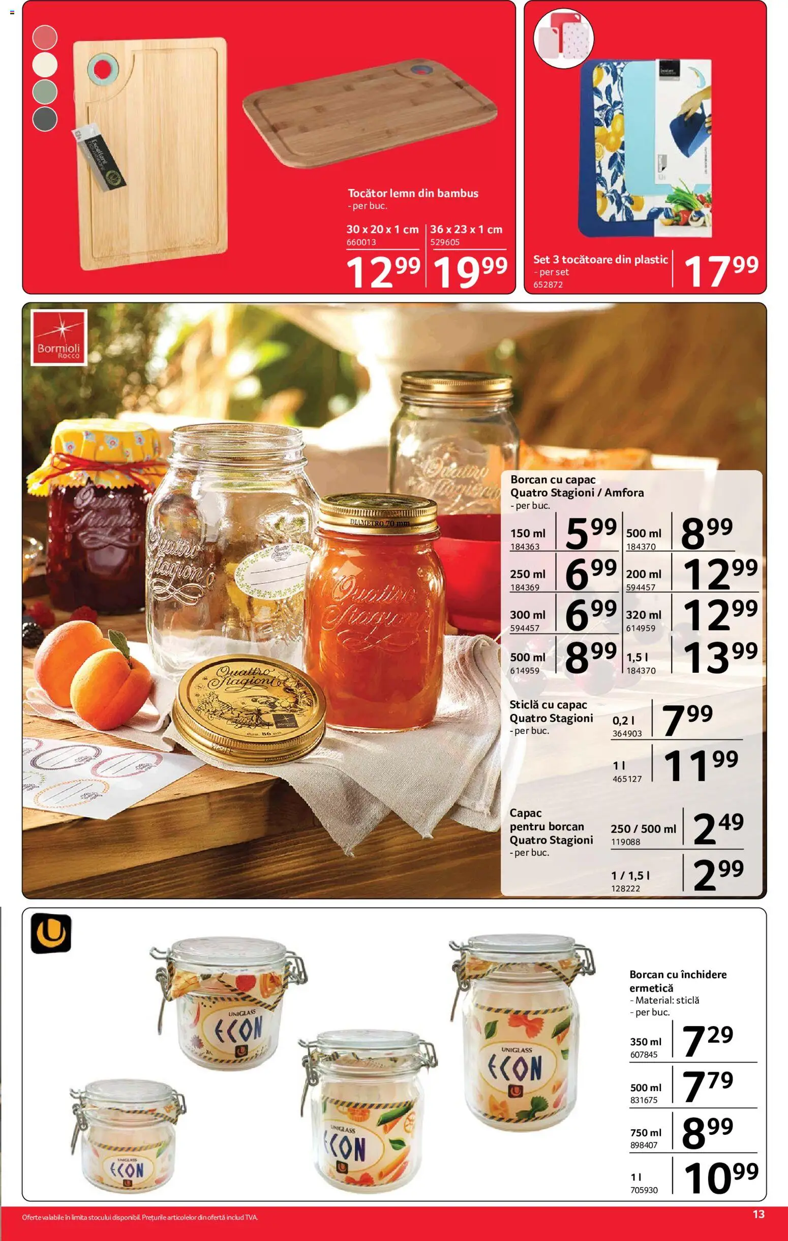 Catalog Selgros 10 - 22 Iulie 2026 | Pagina 13 | Produse: Su sebili, Borcan, Tocător