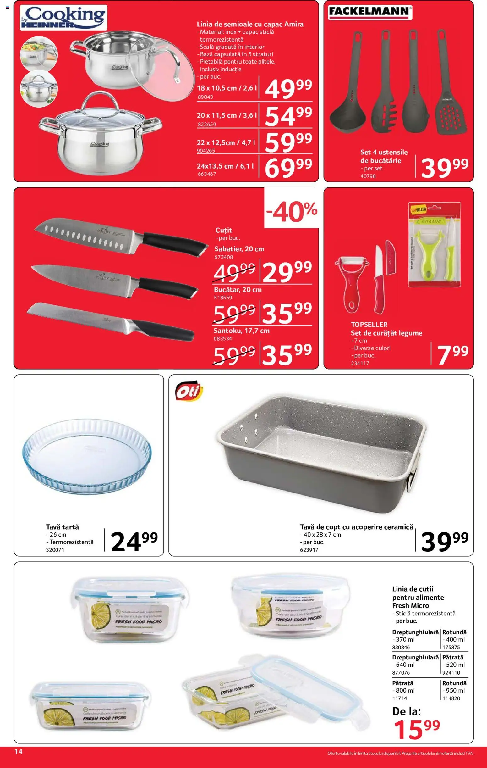 Catalog Selgros 10 - 22 Iulie 2026 | Pagina 14 | Produse: Bucătărie, Cutie, Cuțit, Legume