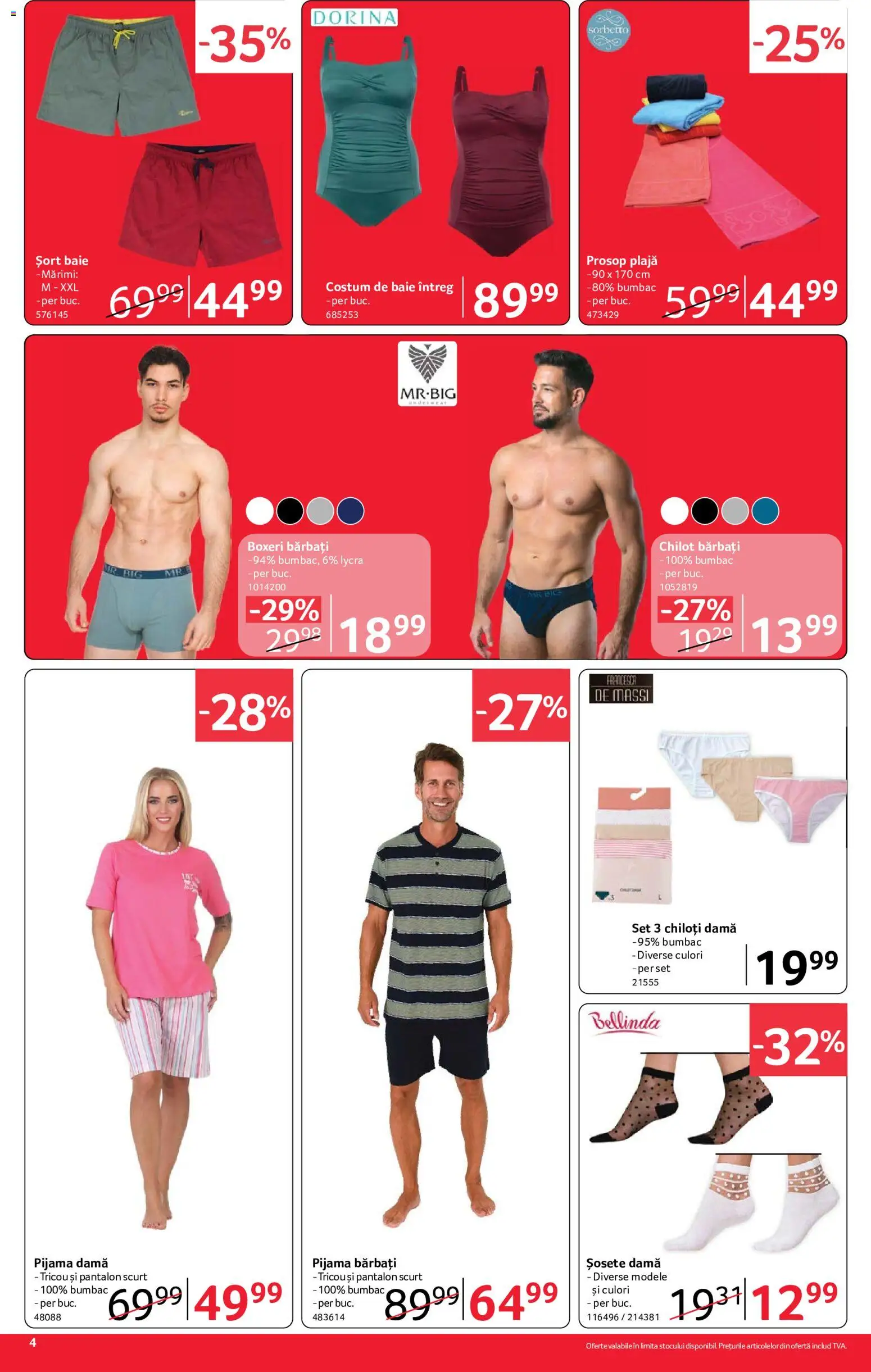 Catalog Selgros 10 - 22 Iulie 2026 | Pagina 4 | Produse: Tricou, Chiloți, Șosete, Boxeri