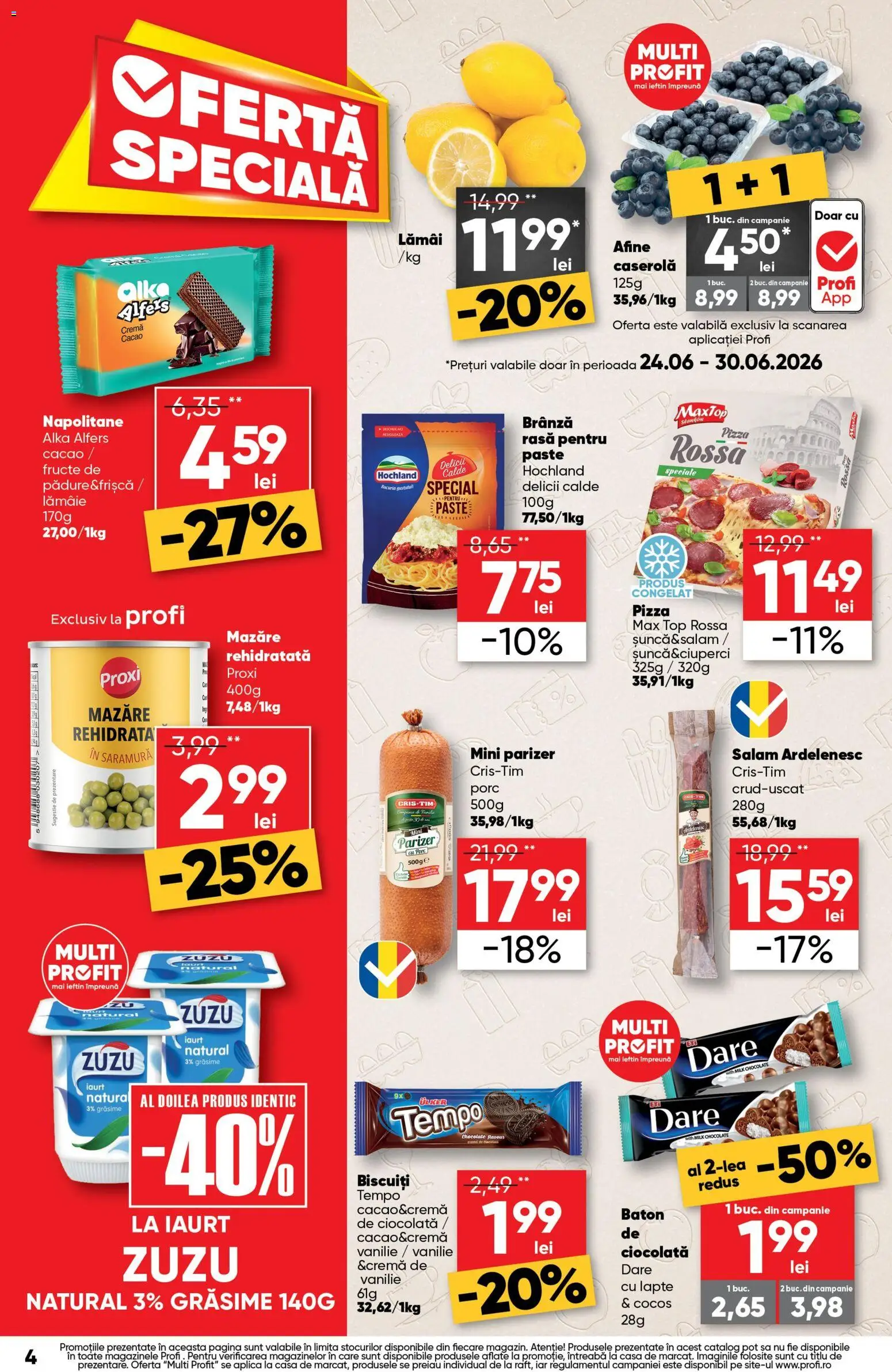 Catalog Profi 8 - 20 Iulie 2026 | Pagina 4 | Produse: Afine, Brânză, Iaurt, Cacao