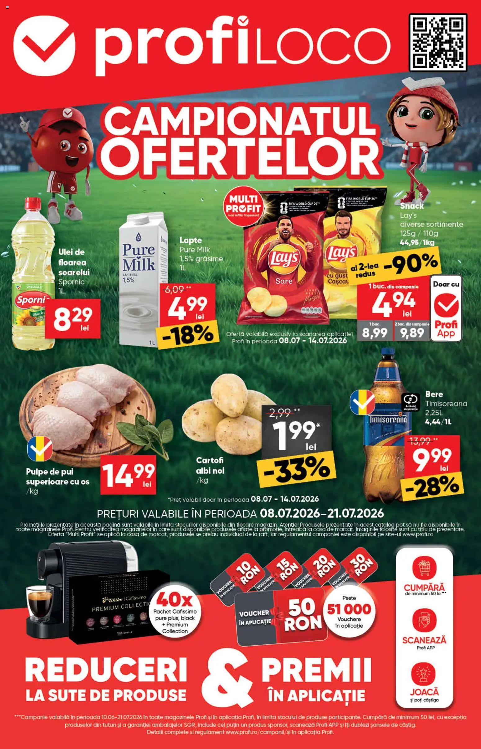 Catalog Profi 8 - 20 Iulie 2026 | Pagina 1 | Produse: Lapte, Ulei, Bere, Pește