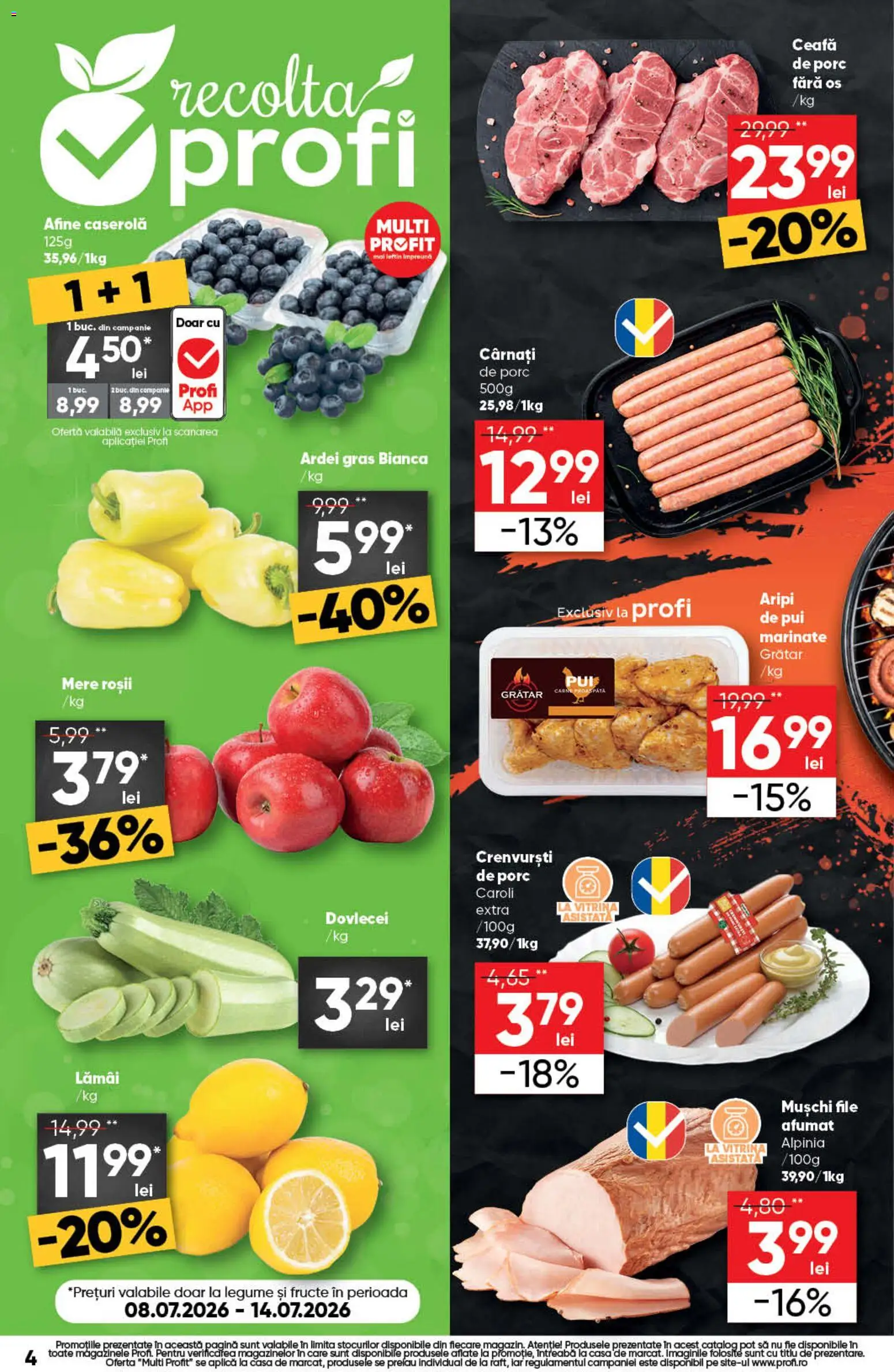 Catalog Profi 8 - 20 Iulie 2026 | Pagina 4 | Produse: Afine, Crenvurști, Roșii, Fructe