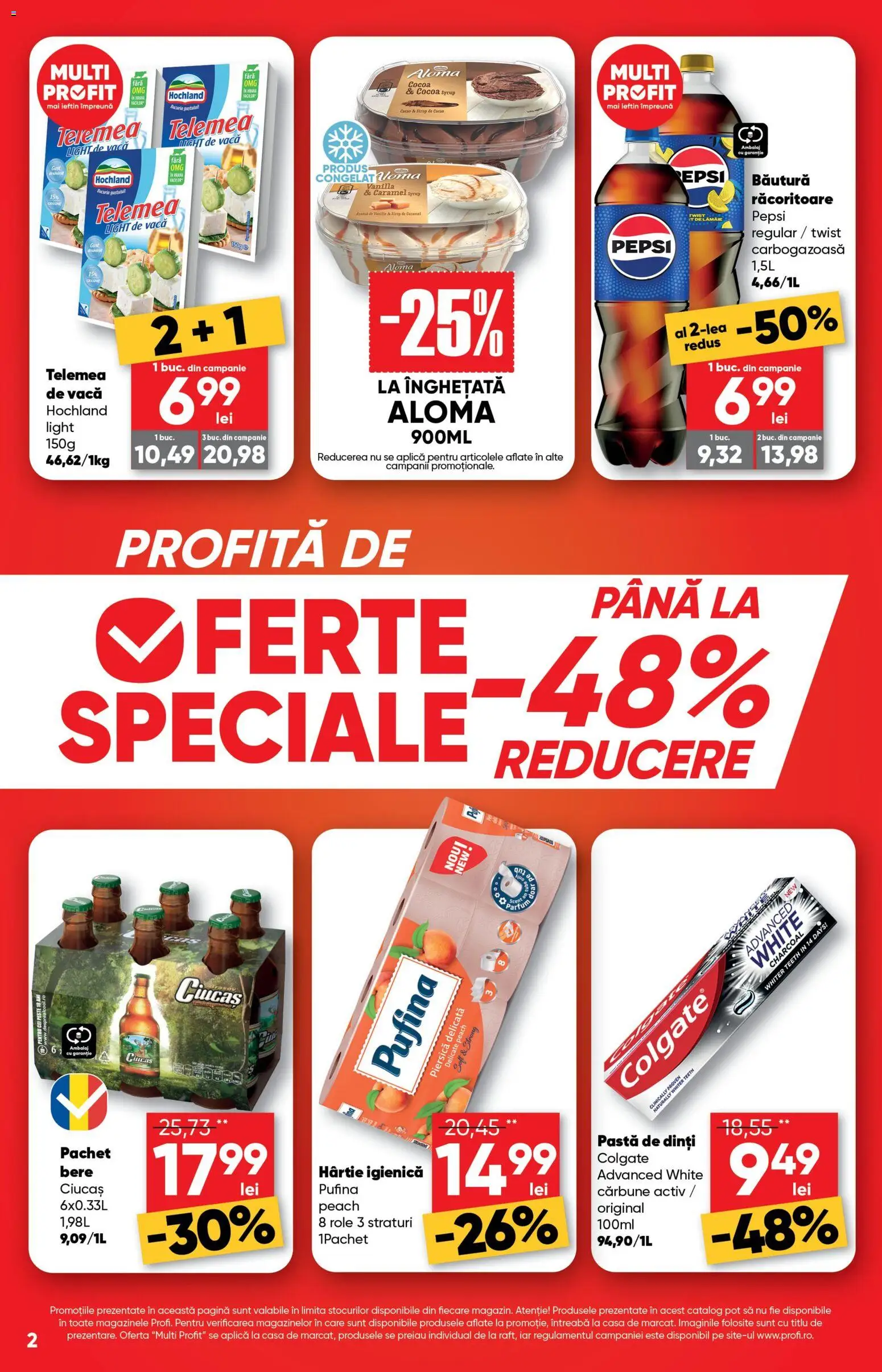 Catalog Profi 8 - 20 Iulie 2026 | Pagina 2 | Produse: Piersică, Bere, Cacao, Înghețată