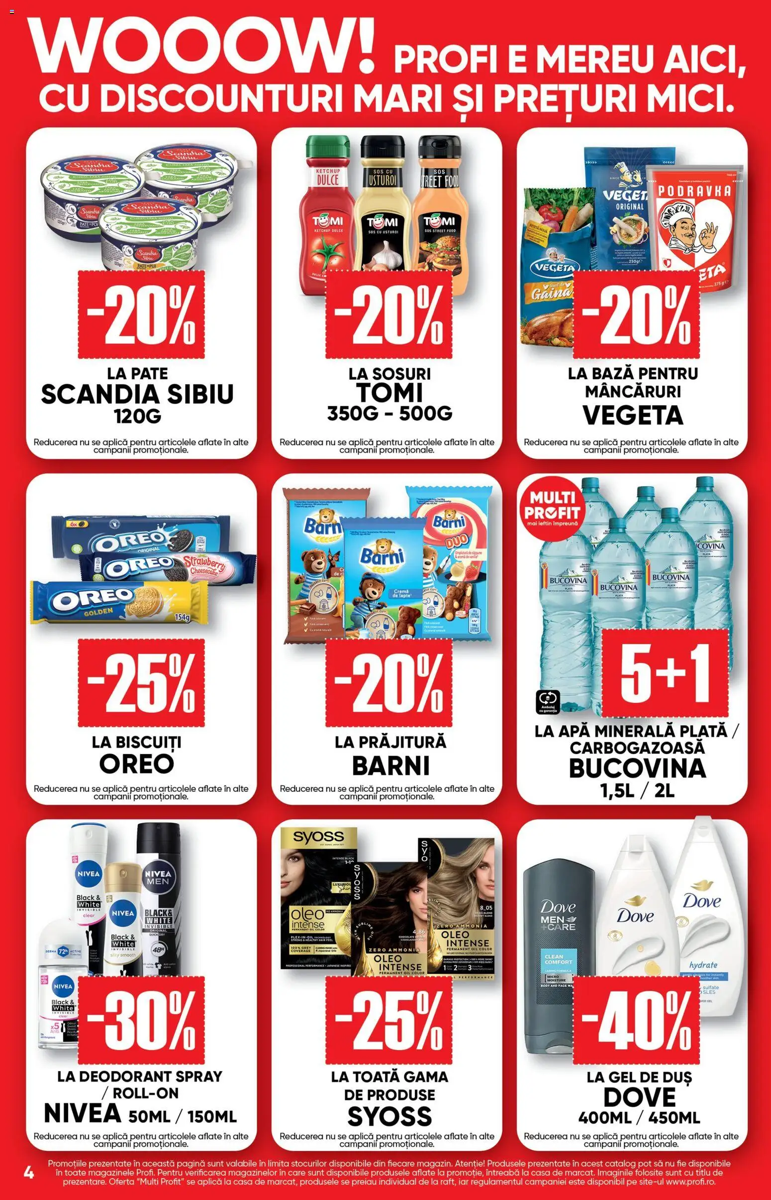 Catalog Profi 8 - 20 Iulie 2026 | Pagina 4 | Produse: Yazı tahtası kalemi, Duș, Biscuiți, Usturoi
