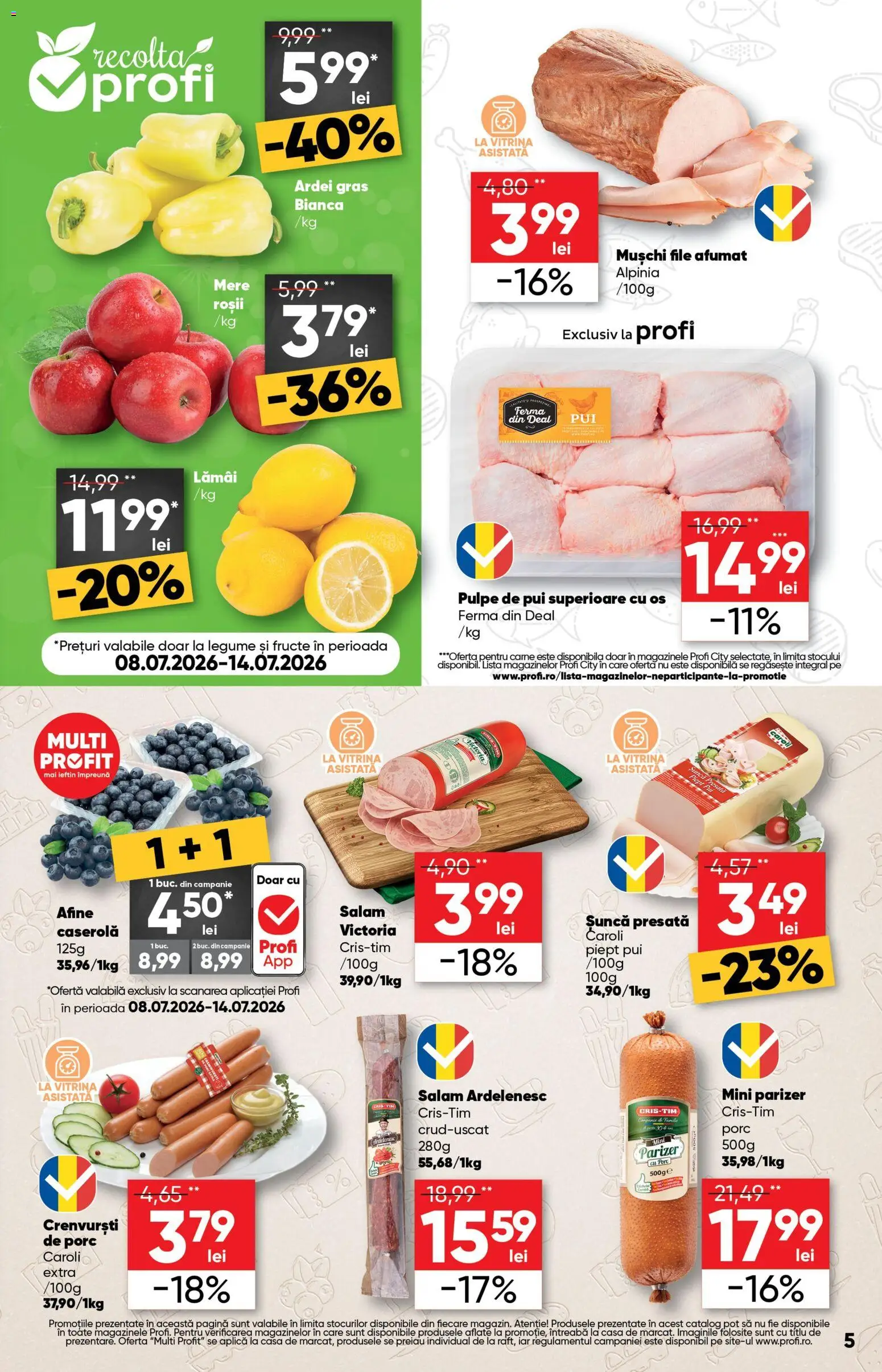 Catalog Profi 8 - 20 Iulie 2026 | Pagina 5 | Produse: Ardei, Crenvurști, Salam, Parizer