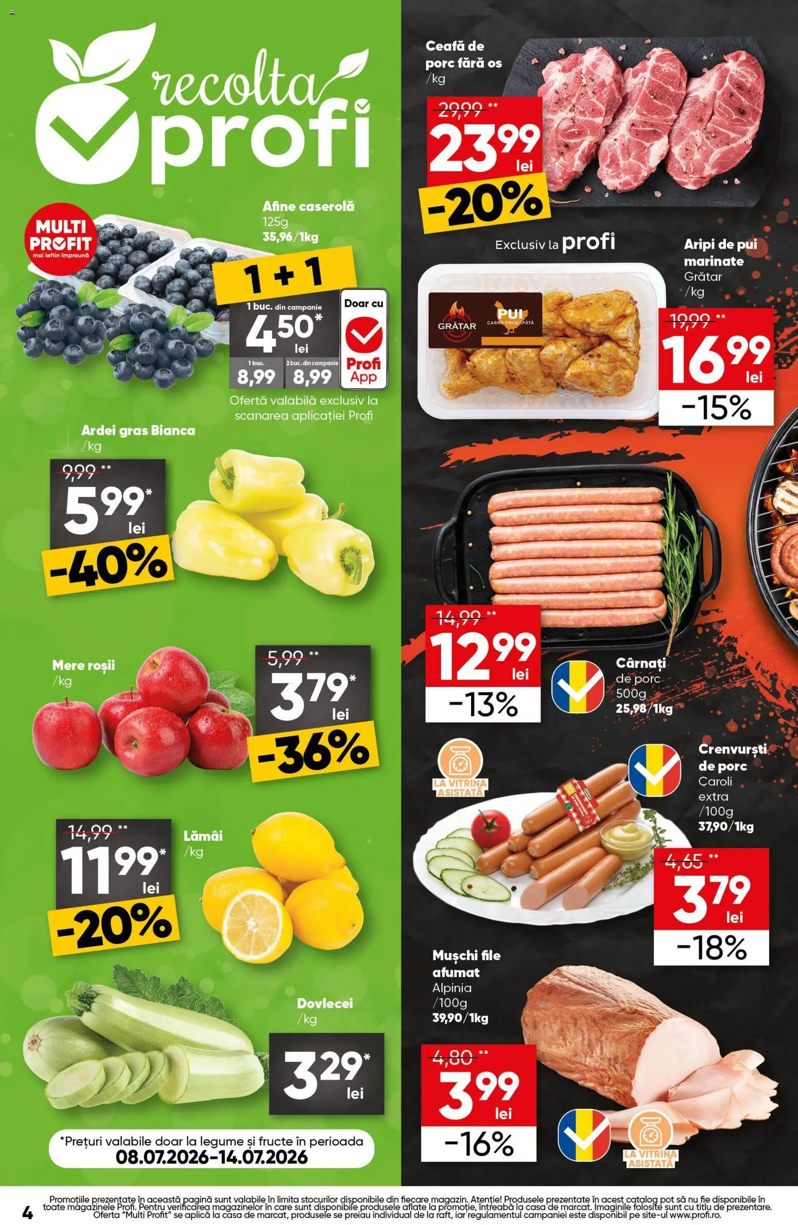 Catalog Profi 8 - 20 Iulie 2026 | Pagina 4 | Produse: Hacıyatmaz Kedi Oyuncağı, Vitrină, Roșii, Cârnați