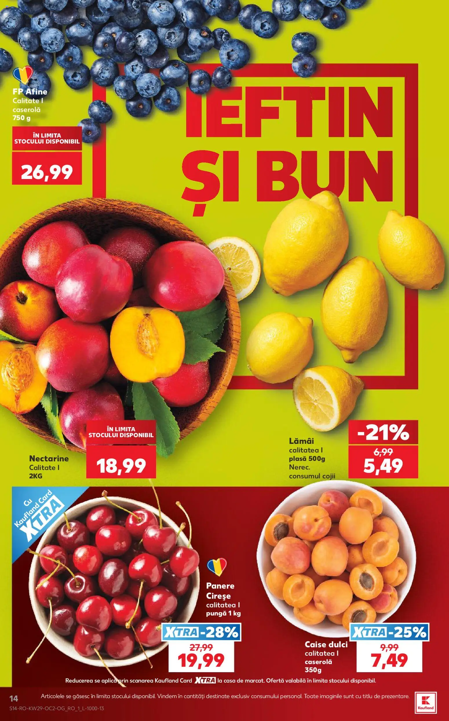 Catalog Kaufland 15 - 20 Iulie 2026 | Pagina 14 | Produse: Afine, Pungă, Cireșe, Ahtapot