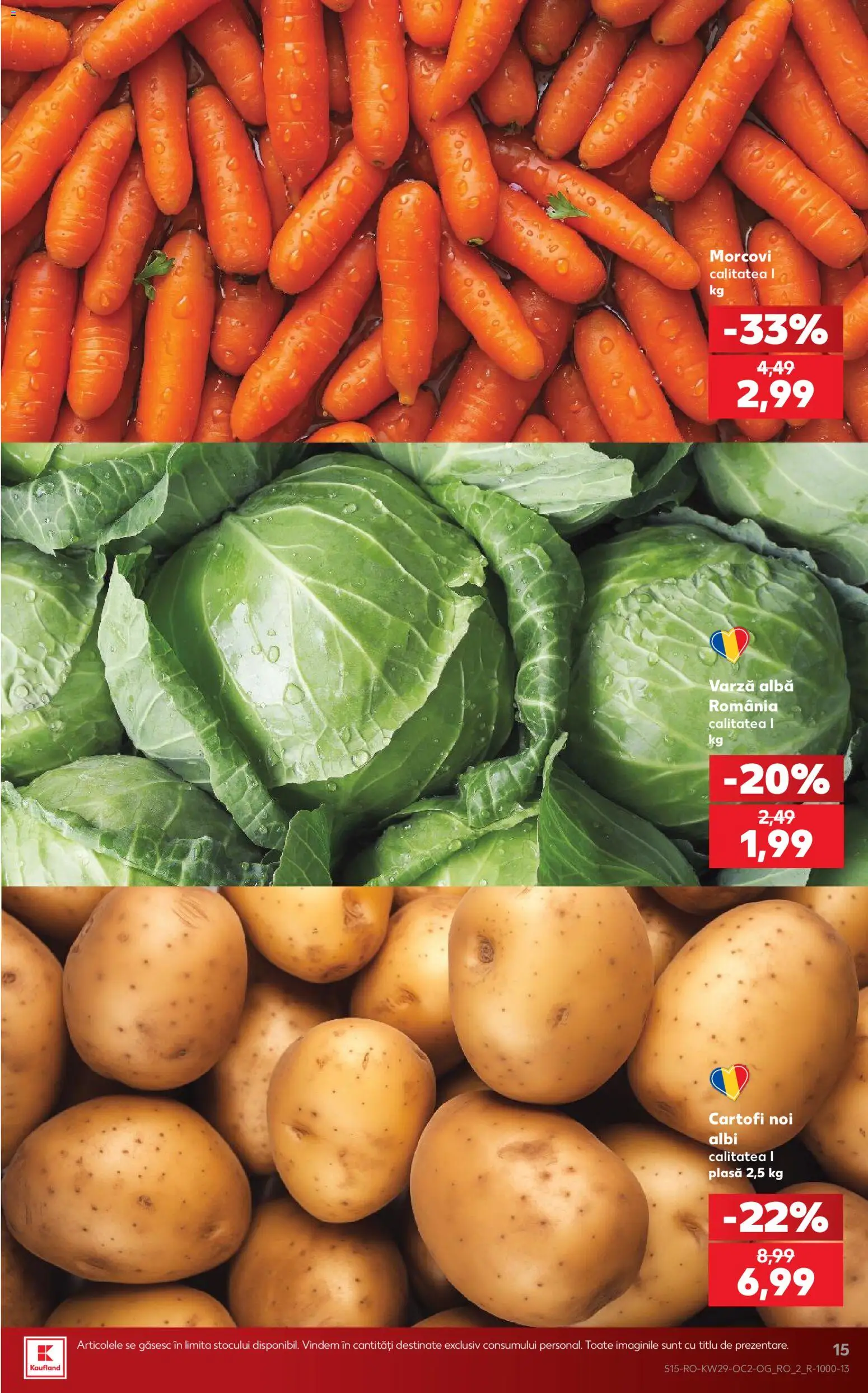 Catalog Kaufland 15 - 20 Iulie 2026 | Pagina 15 | Produse: Varză, Morcovi, Cartofi