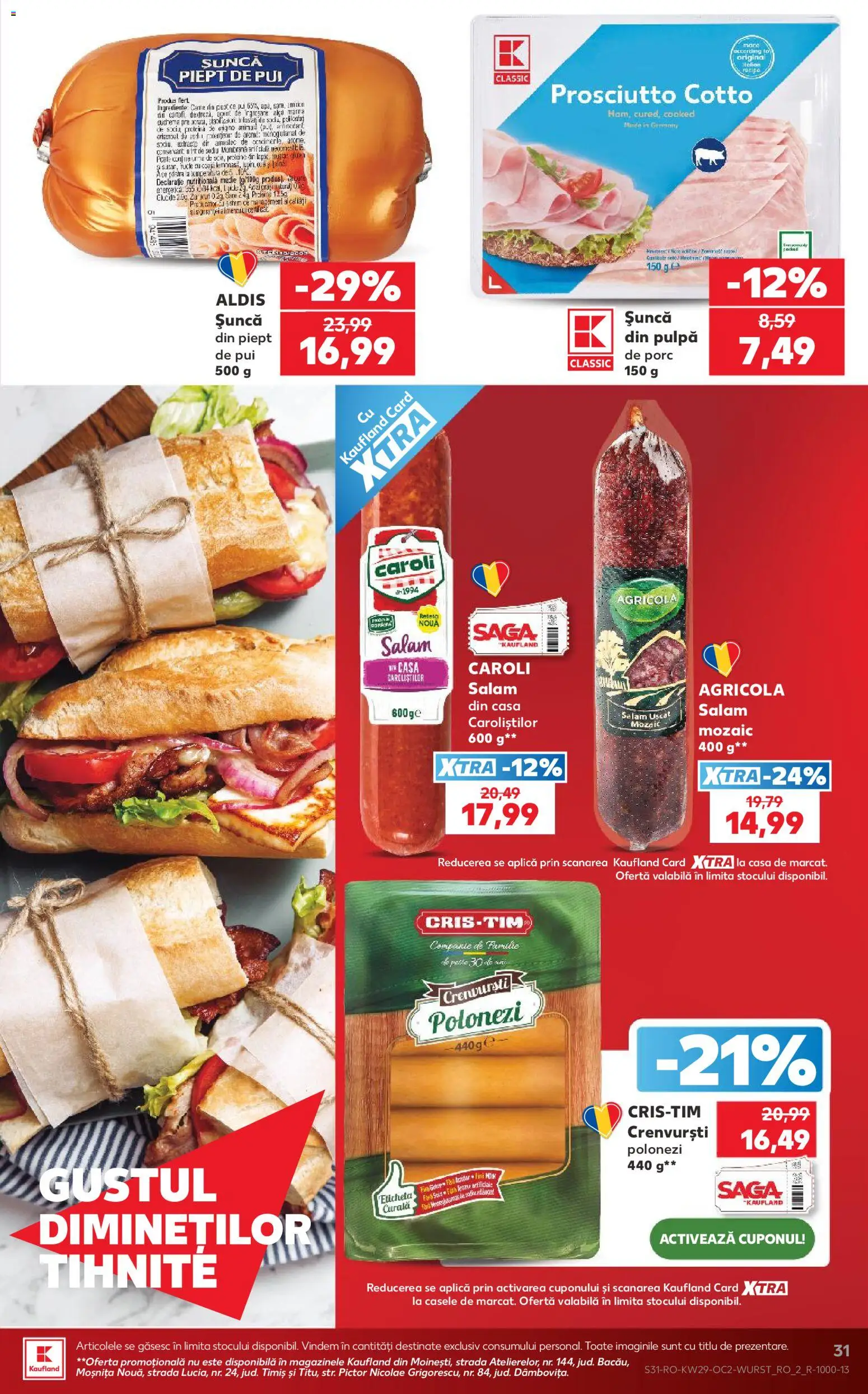Catalog Kaufland 15 - 20 Iulie 2026 | Pagina 31 | Produse: Hacıyatmaz Kedi Oyuncağı, Crenvurști, Salam, Șuncă