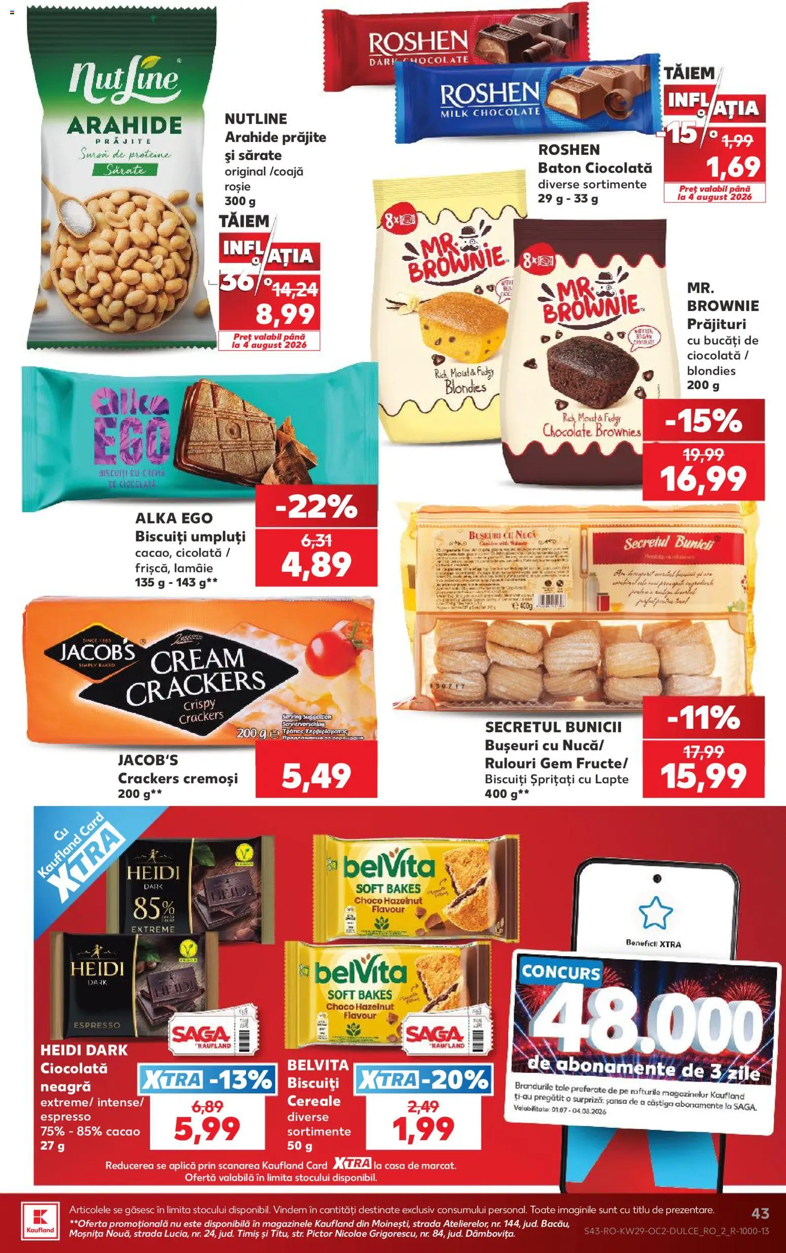 Catalog Kaufland 15 - 20 Iulie 2026 | Pagina 43 | Produse: Arahide, Ciocolată, Cereale, Biscuiți